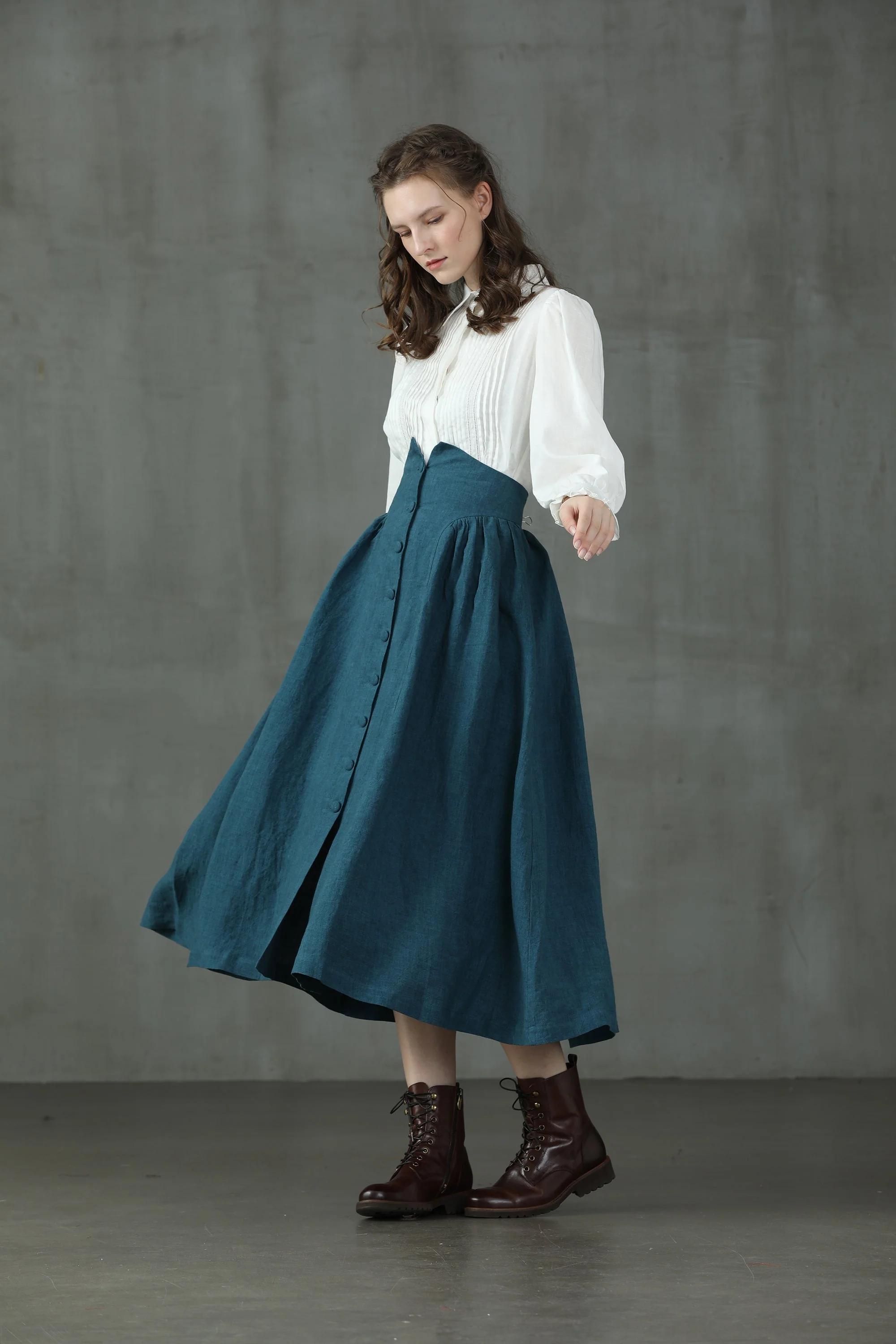 Jo March 31 | Accordion Pleated Linen Shirt - Image 15