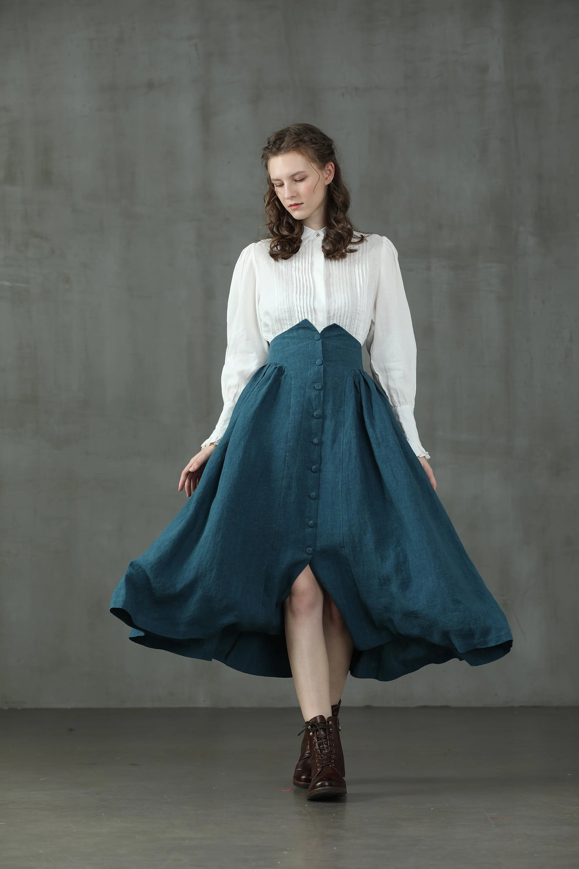 Jo March 31 | Accordion Pleated Linen Shirt - Image 4