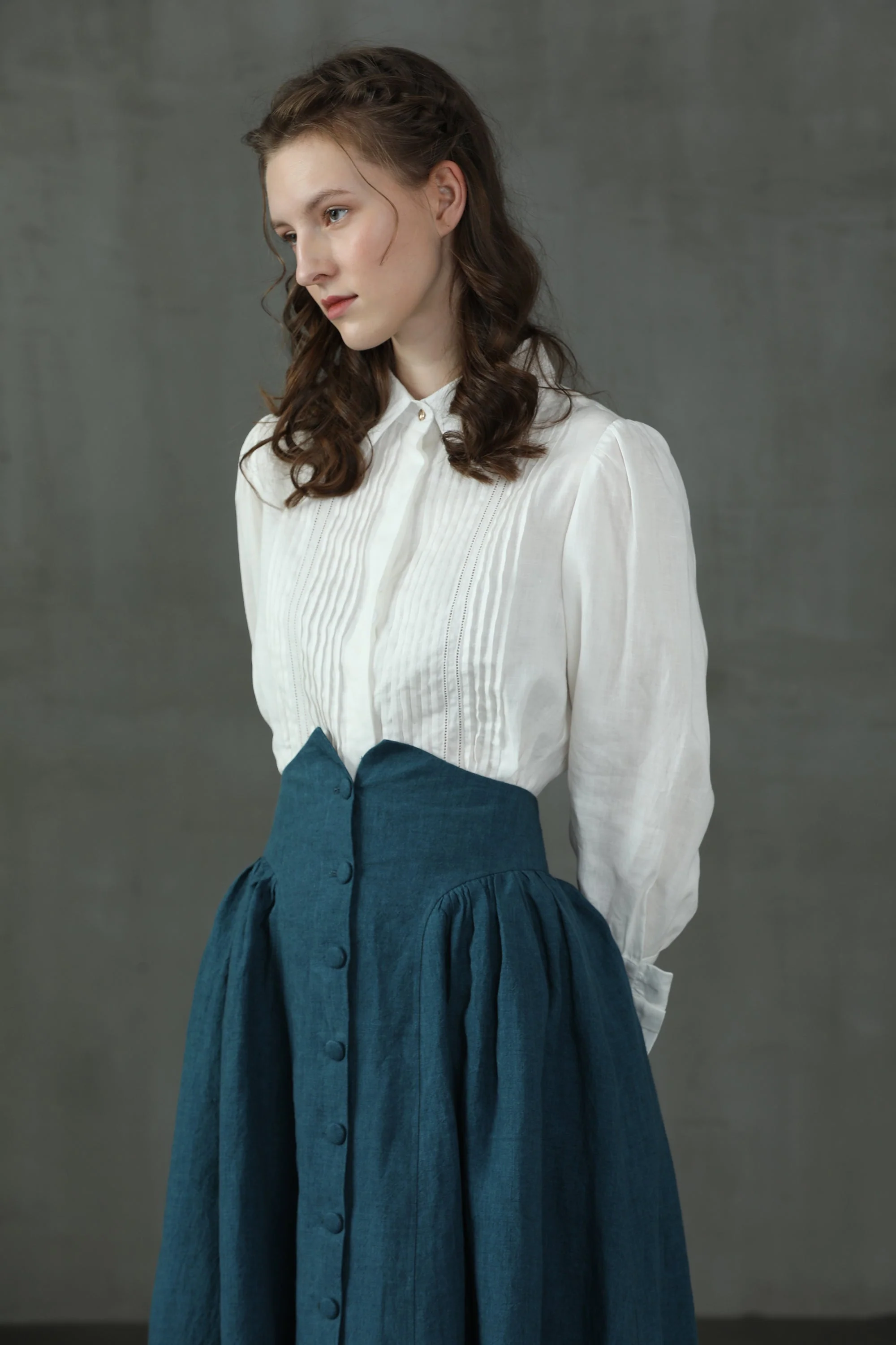 Jo March 31 | Accordion Pleated Linen Shirt - Image 9