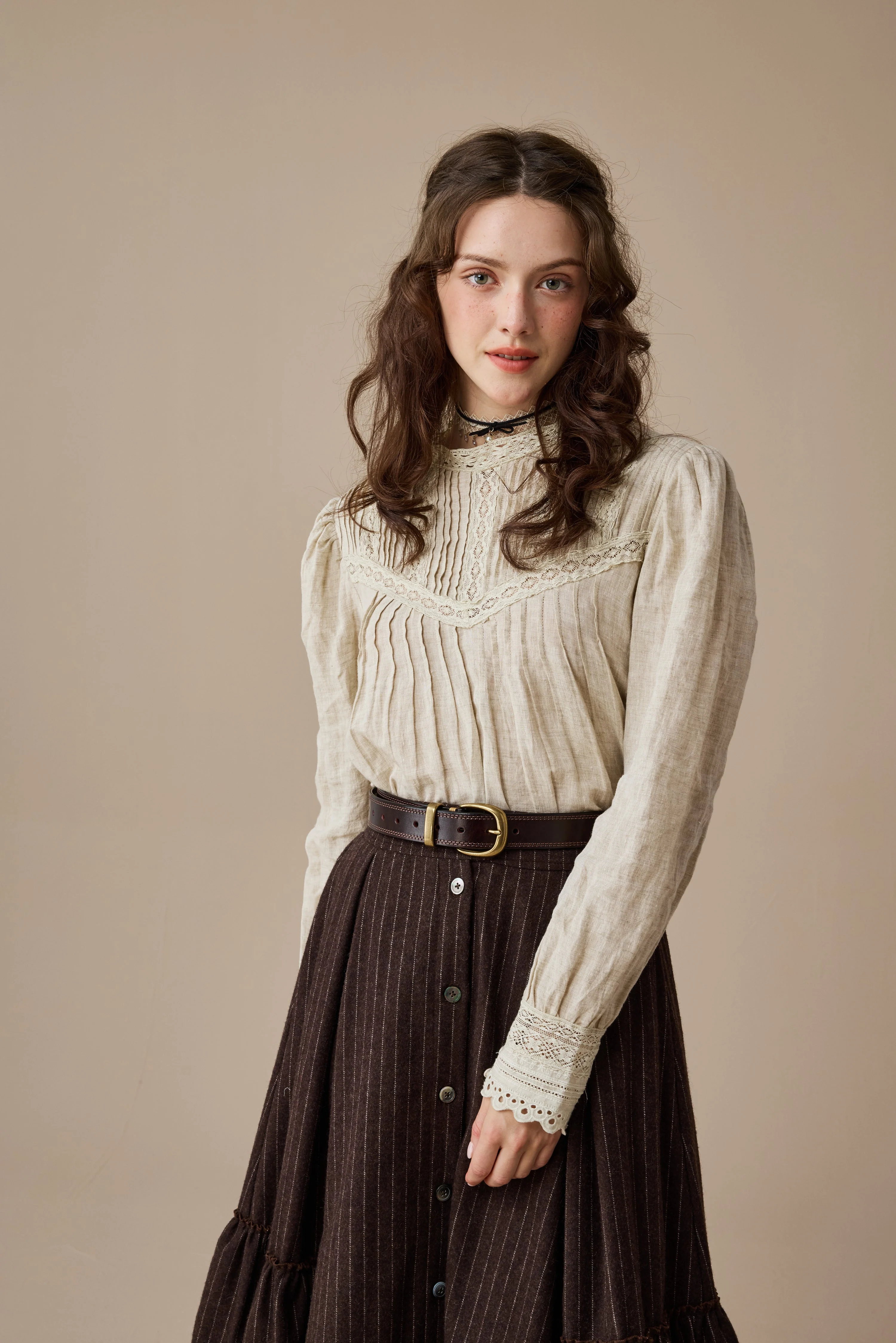 Kaite 18 |ruffled maxi wool skirt - Image 14