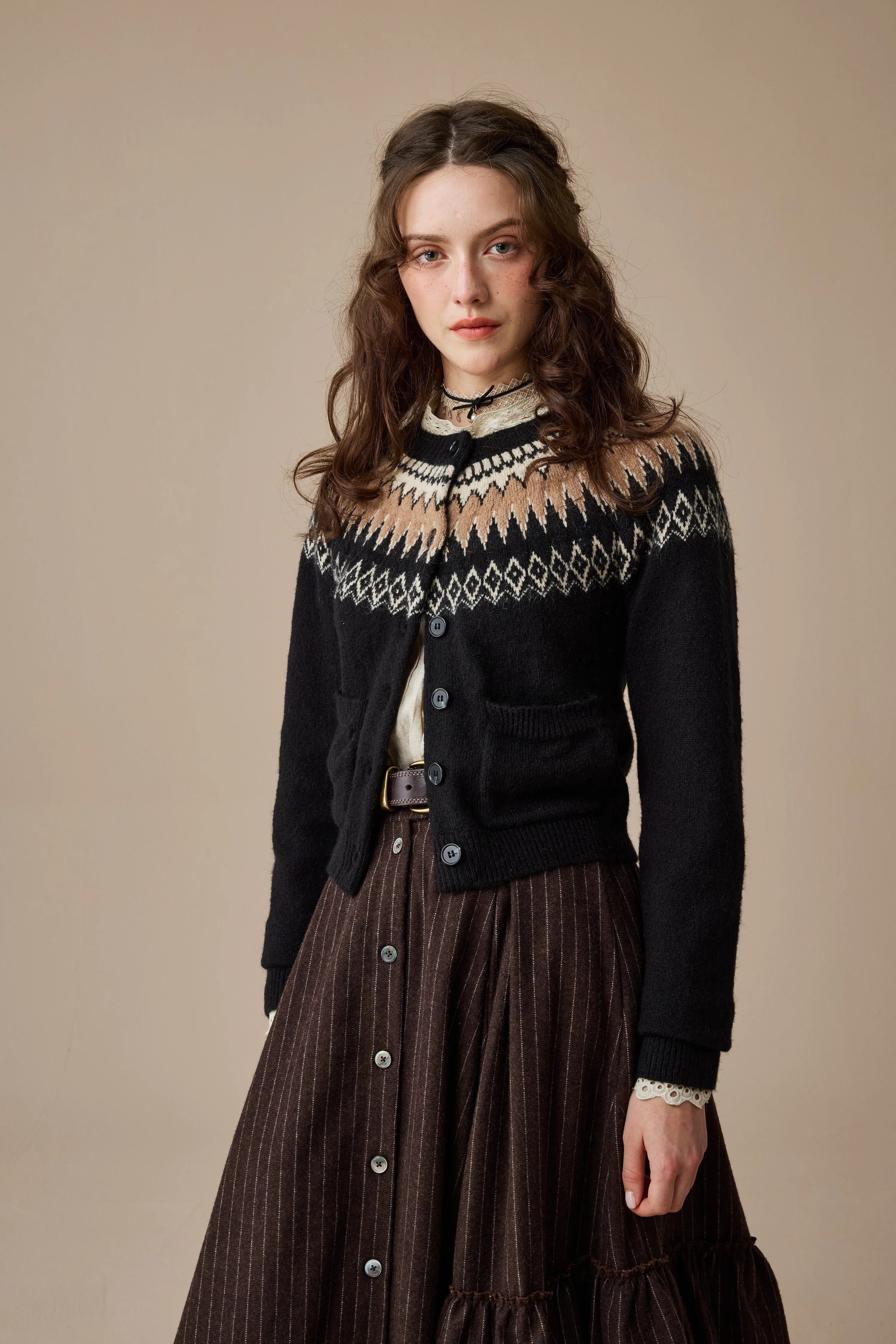 Kaite 18 |ruffled maxi wool skirt - Image 9