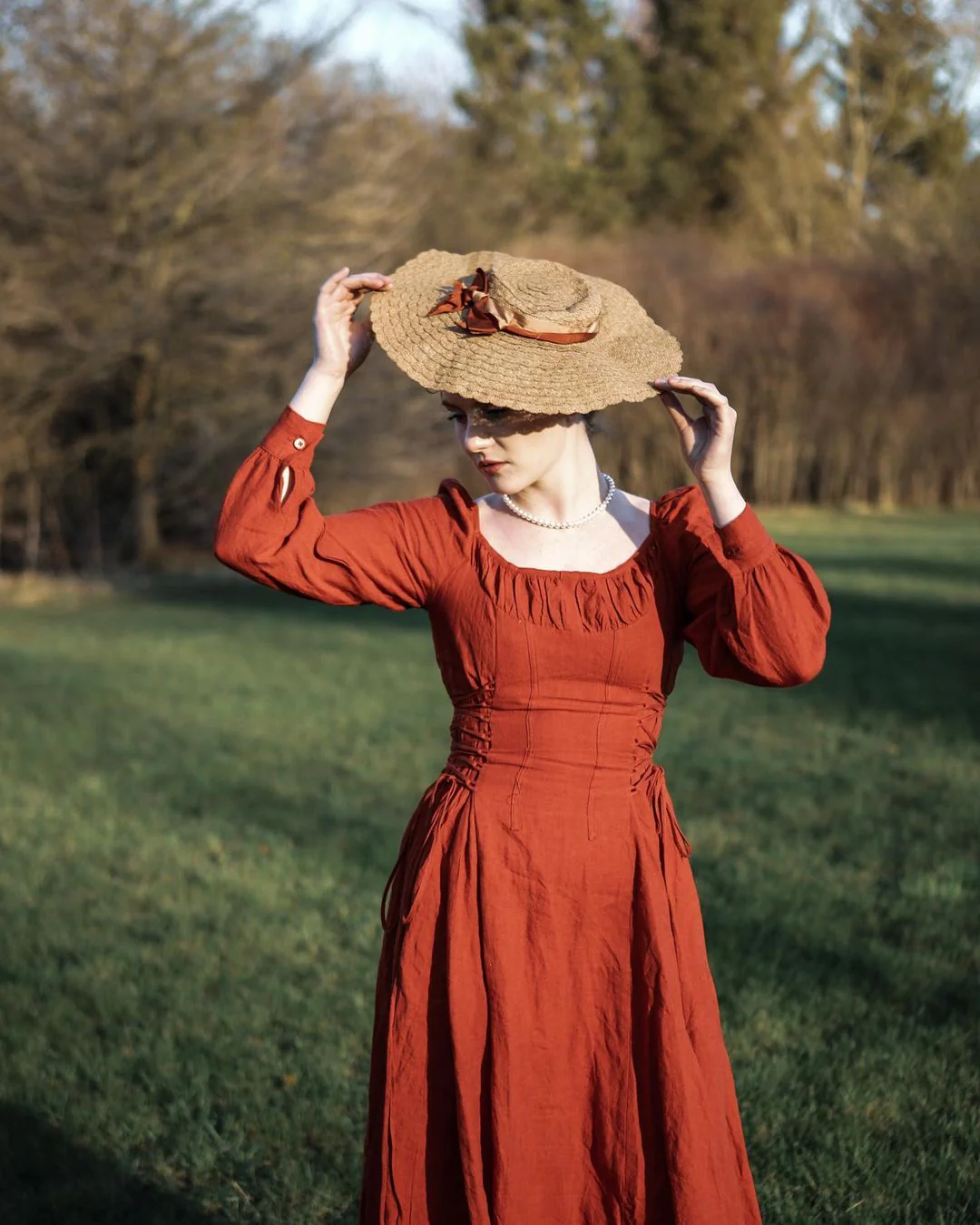 Ylang 15 | maxi Lace-up linen dress - Image 11