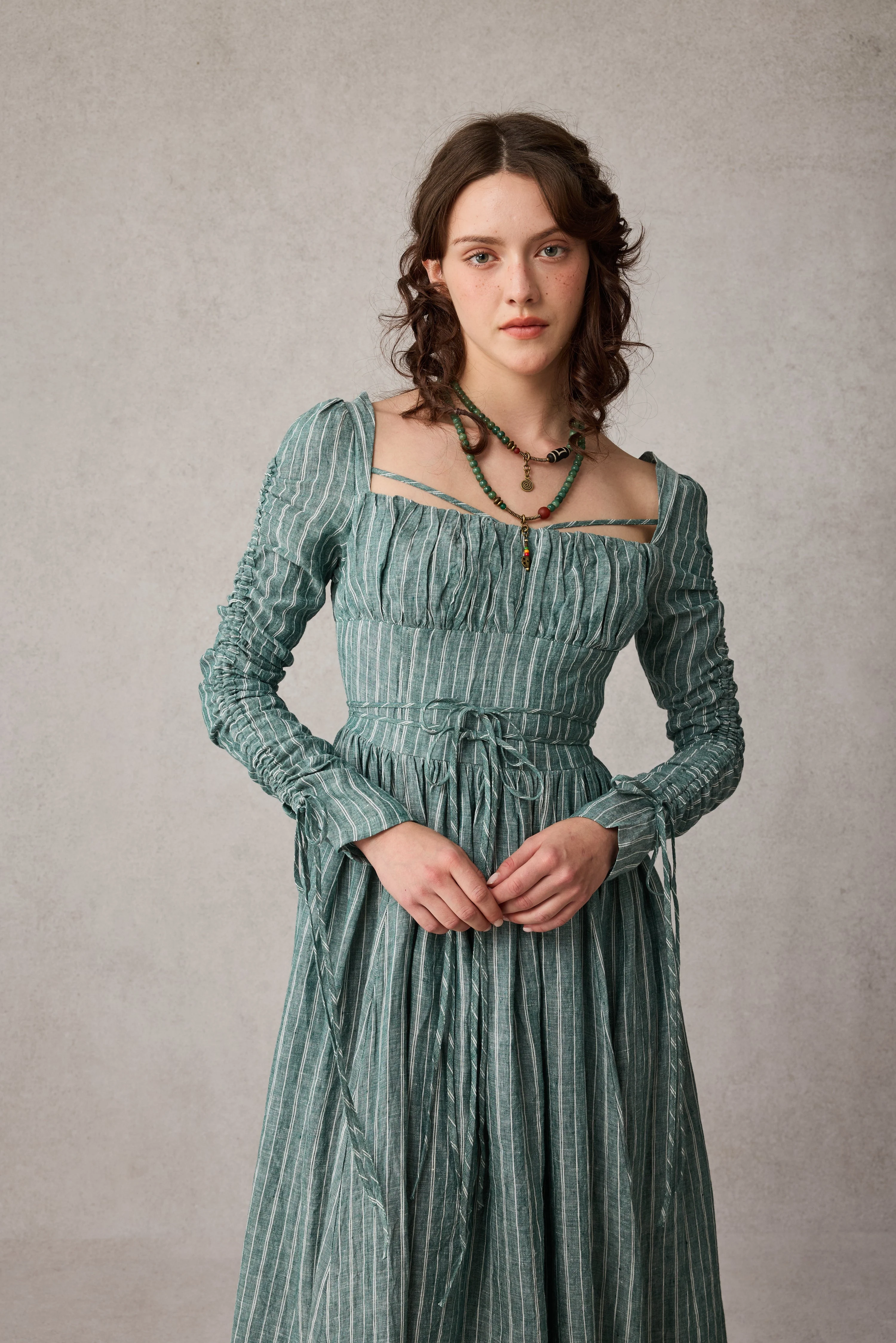 Monette 27 | Corset Linen Dress - Image 13