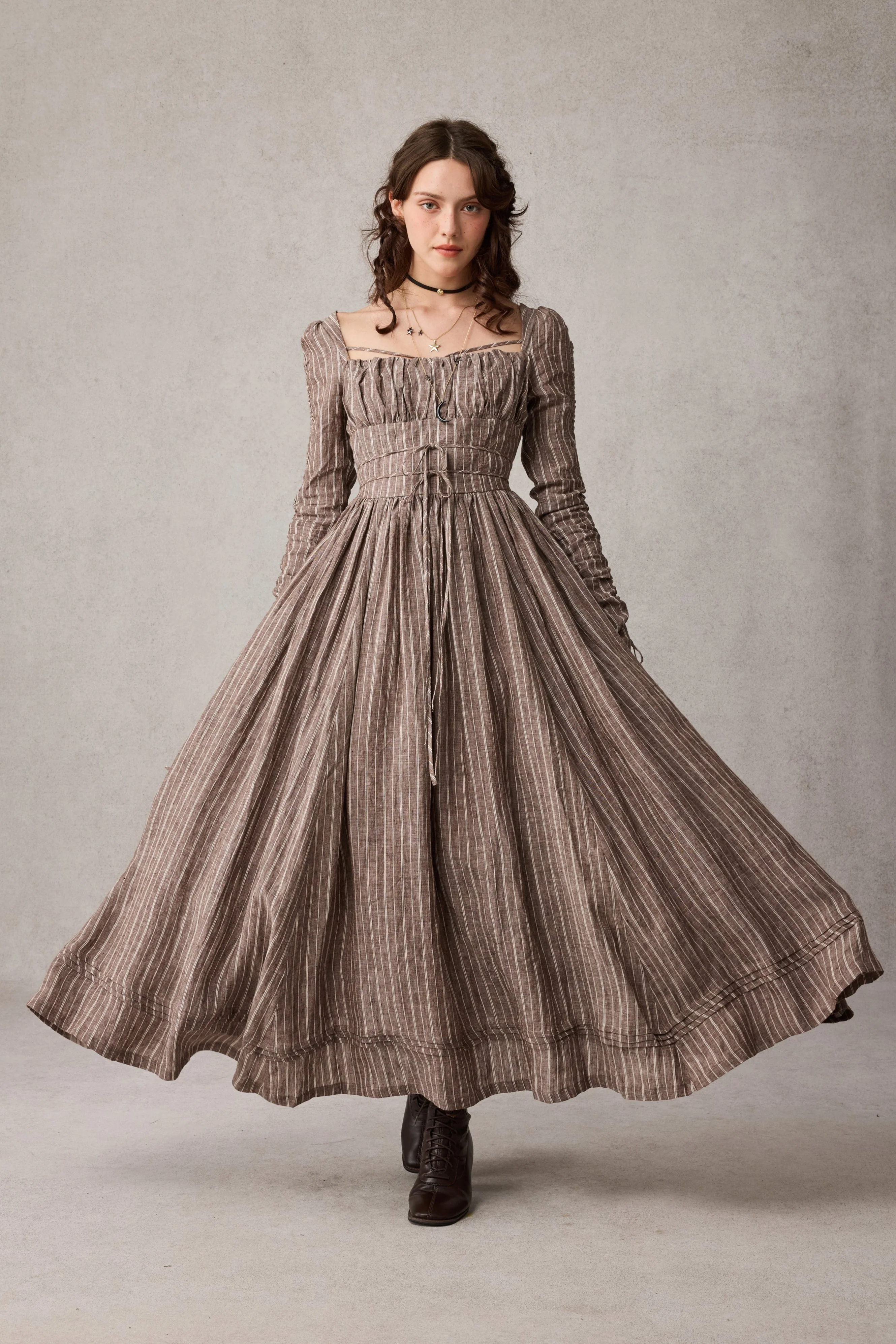 Monette 27 | Corset Linen Dress - Image 6