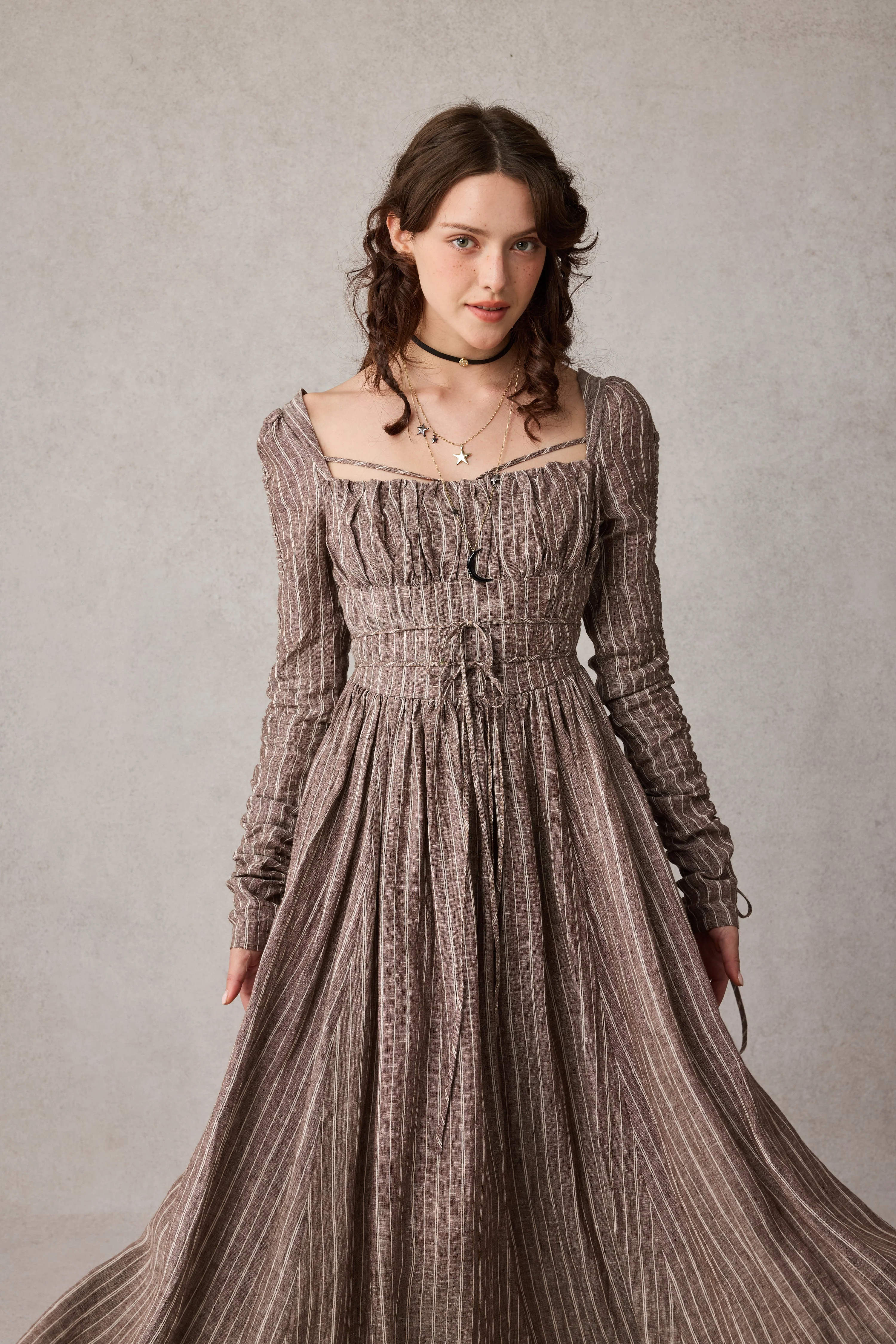 Monette 27 | Corset Linen Dress - Image 5