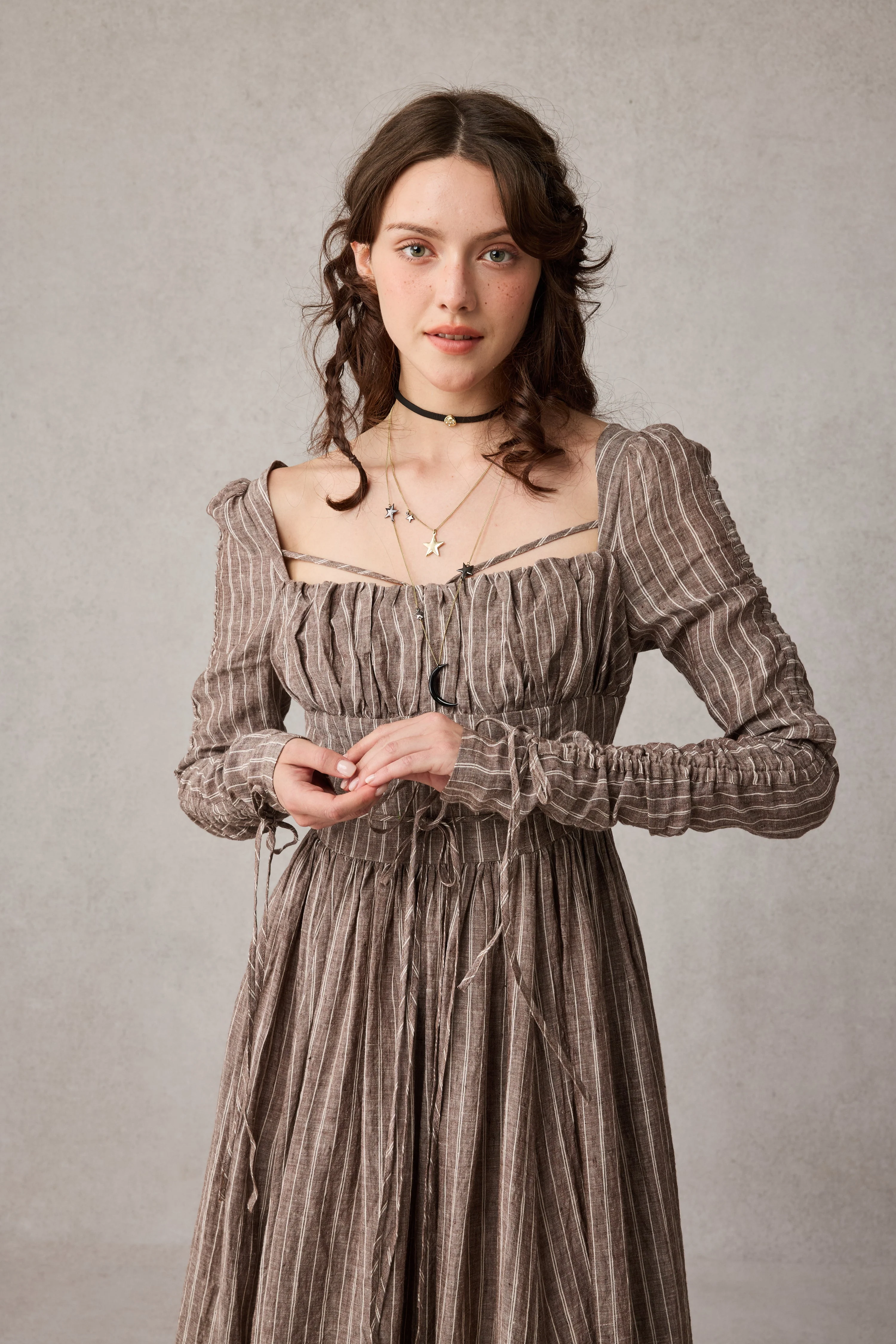 Monette 27 | Corset Linen Dress - Image 7