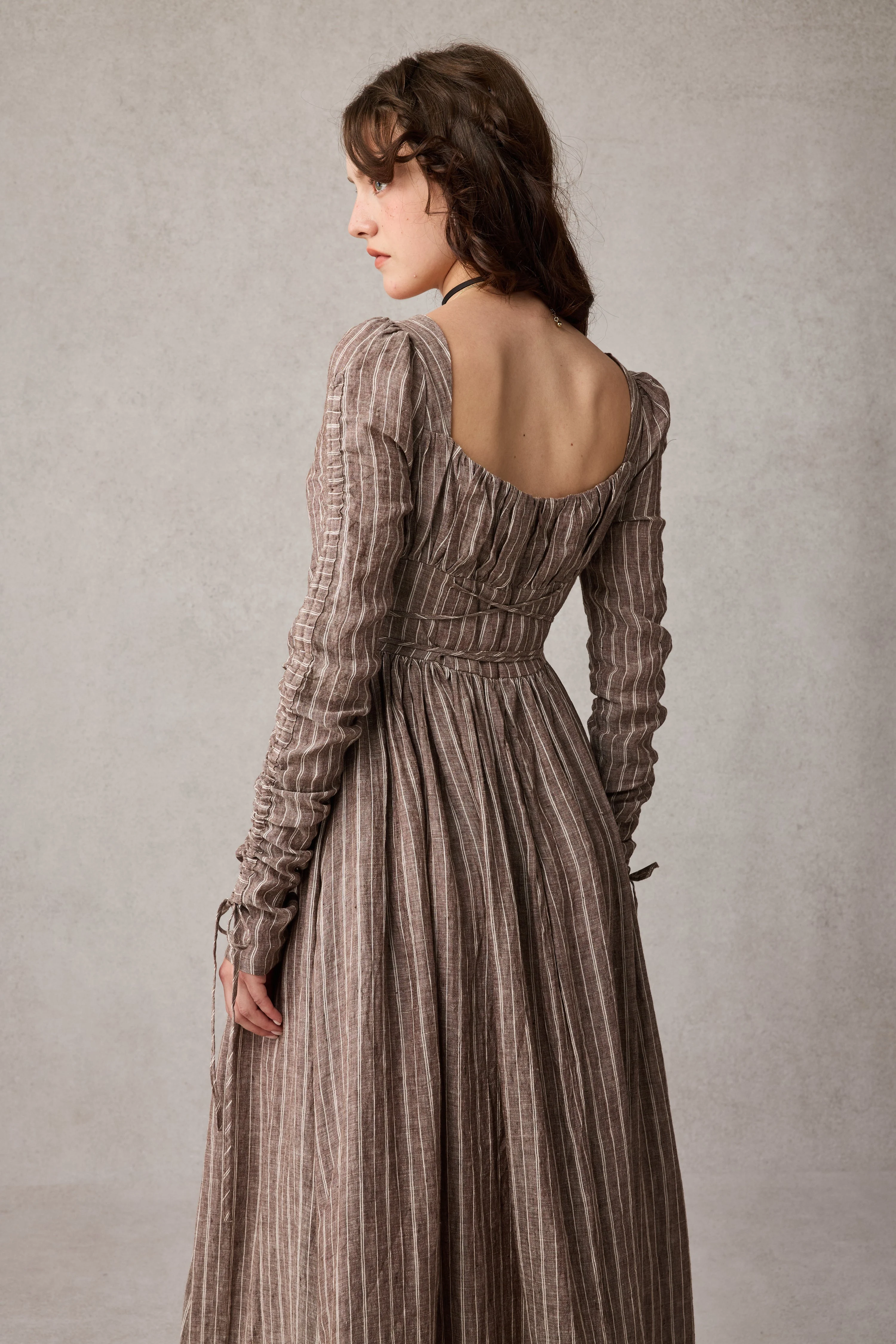 Monette 27 | Corset Linen Dress - Image 10