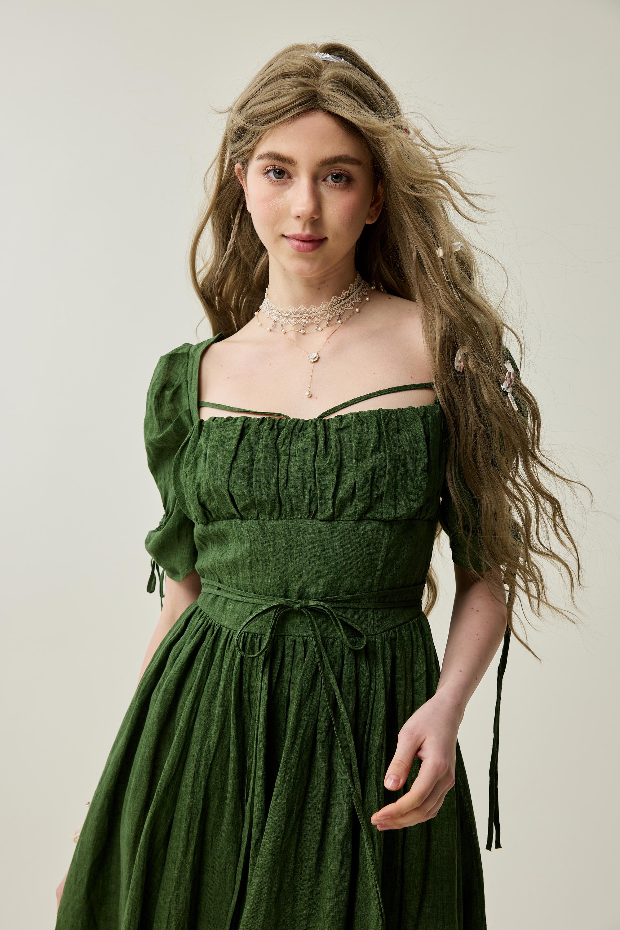 Monette 27 | Corset Linen Dress - Image 19