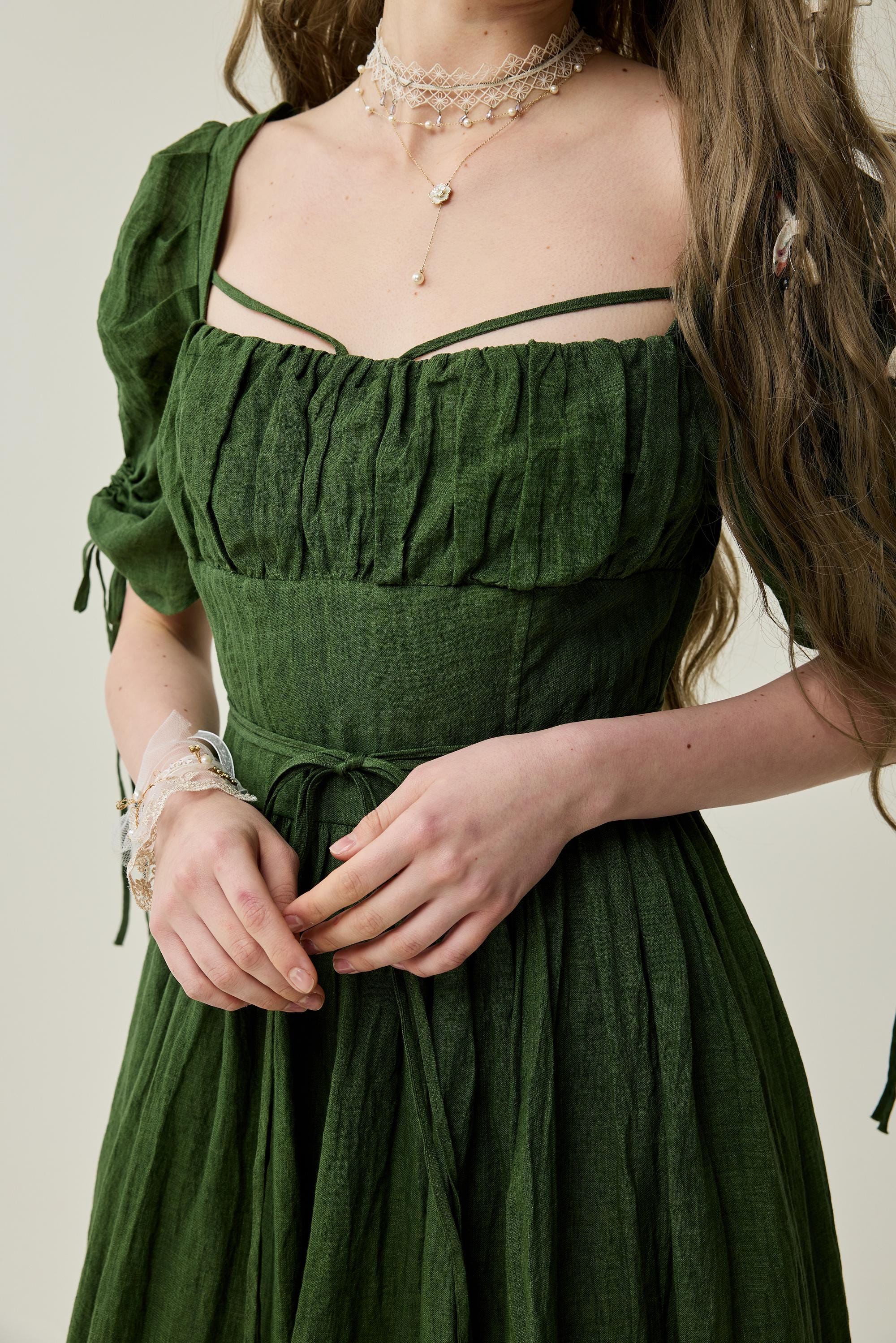 Monette 27 | Corset Linen Dress - Image 20