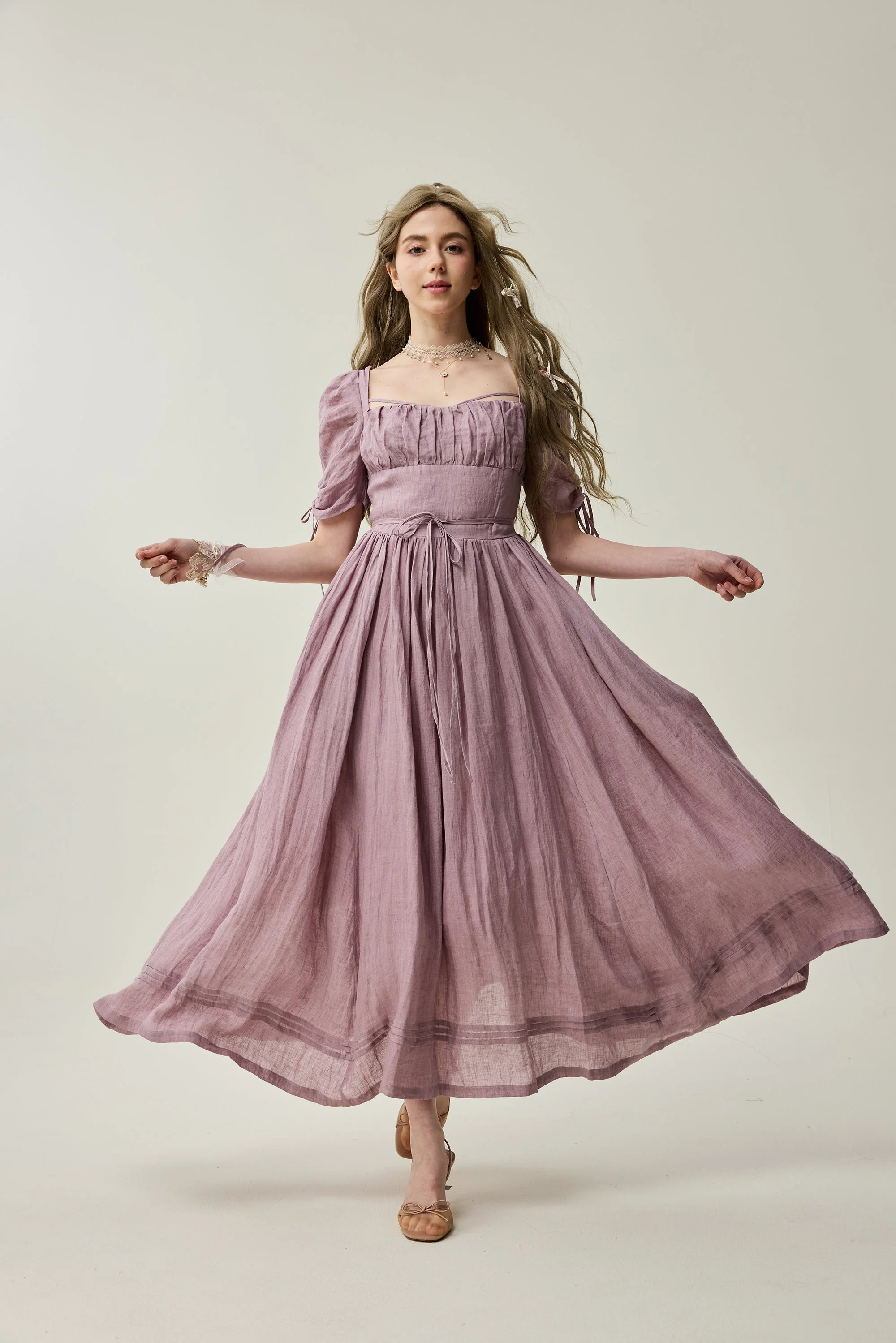 Monette 27 | Corset Linen Dress - Image 21