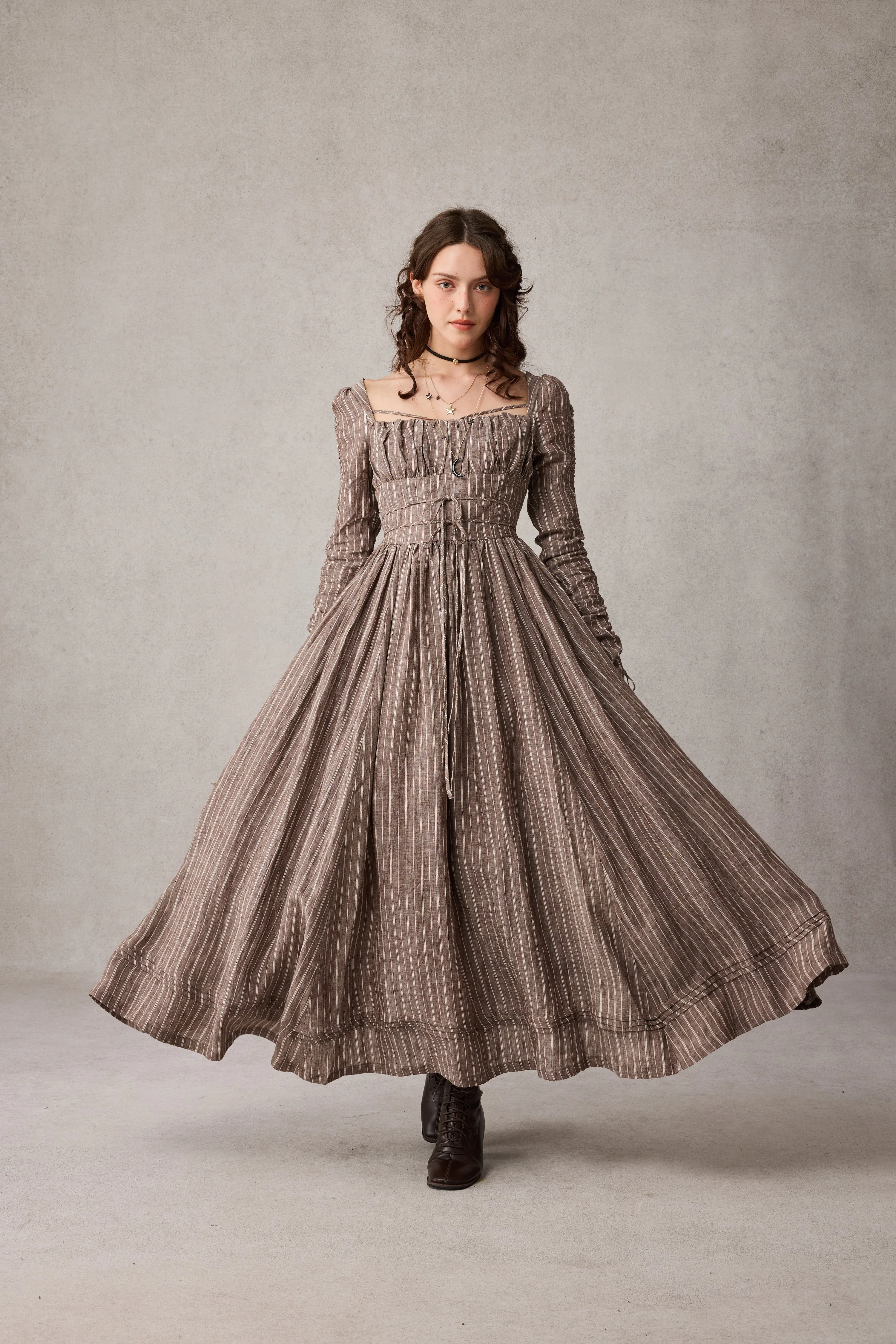 Monette 27 | Corset Linen Dress - Image 33