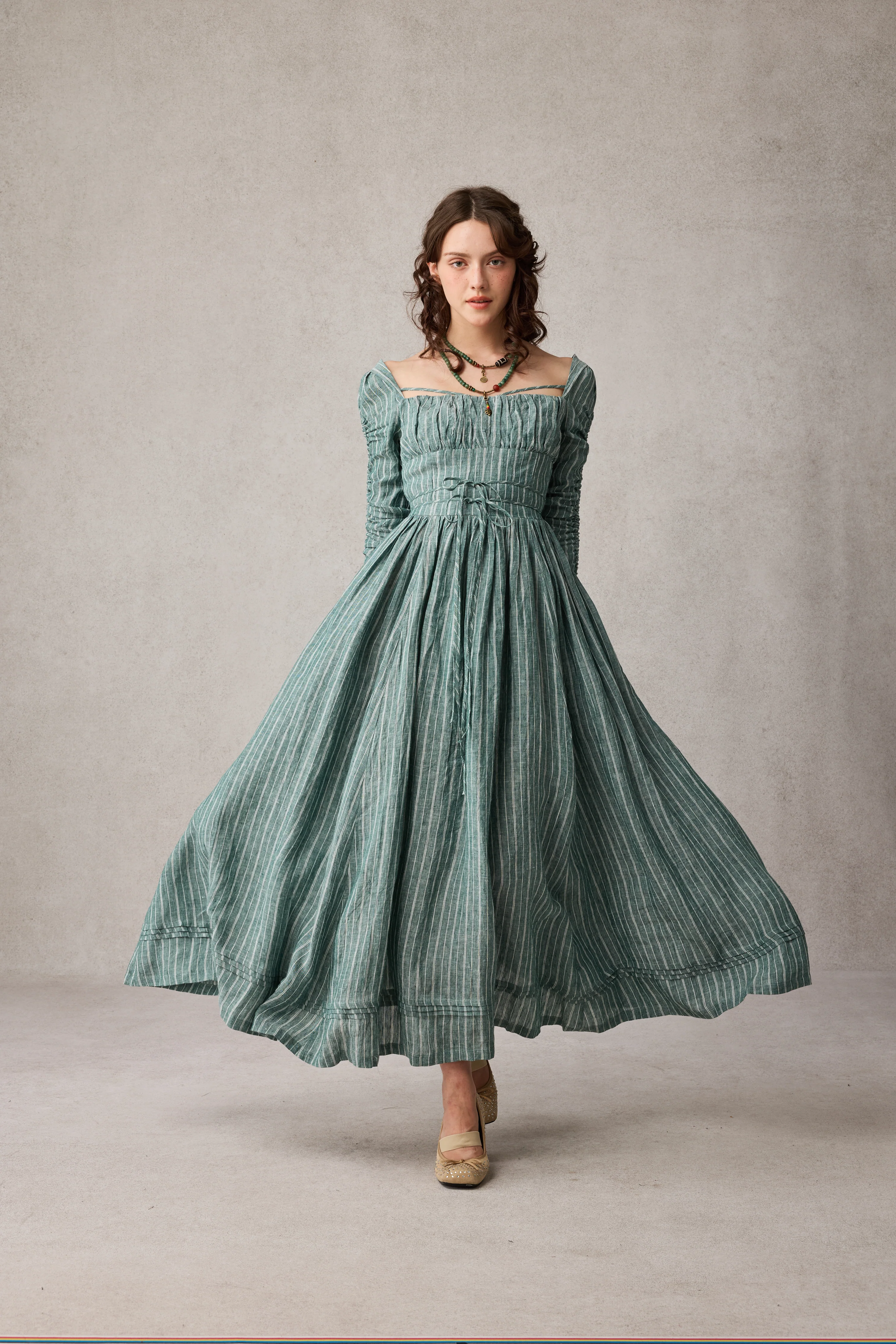 Monette 27 | Corset Linen Dress - Image 4