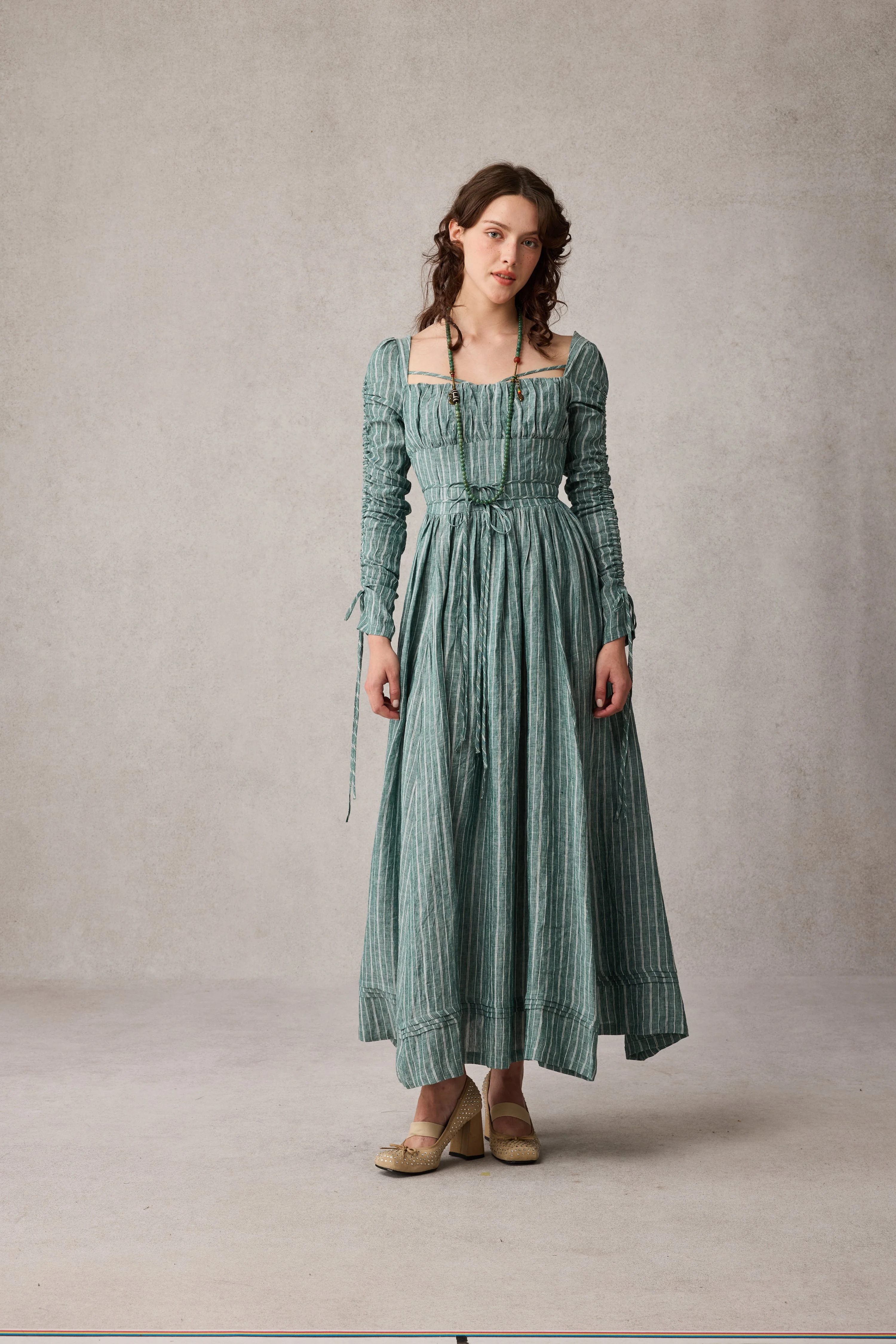 Monette 27 | Corset Linen Dress - Image 6