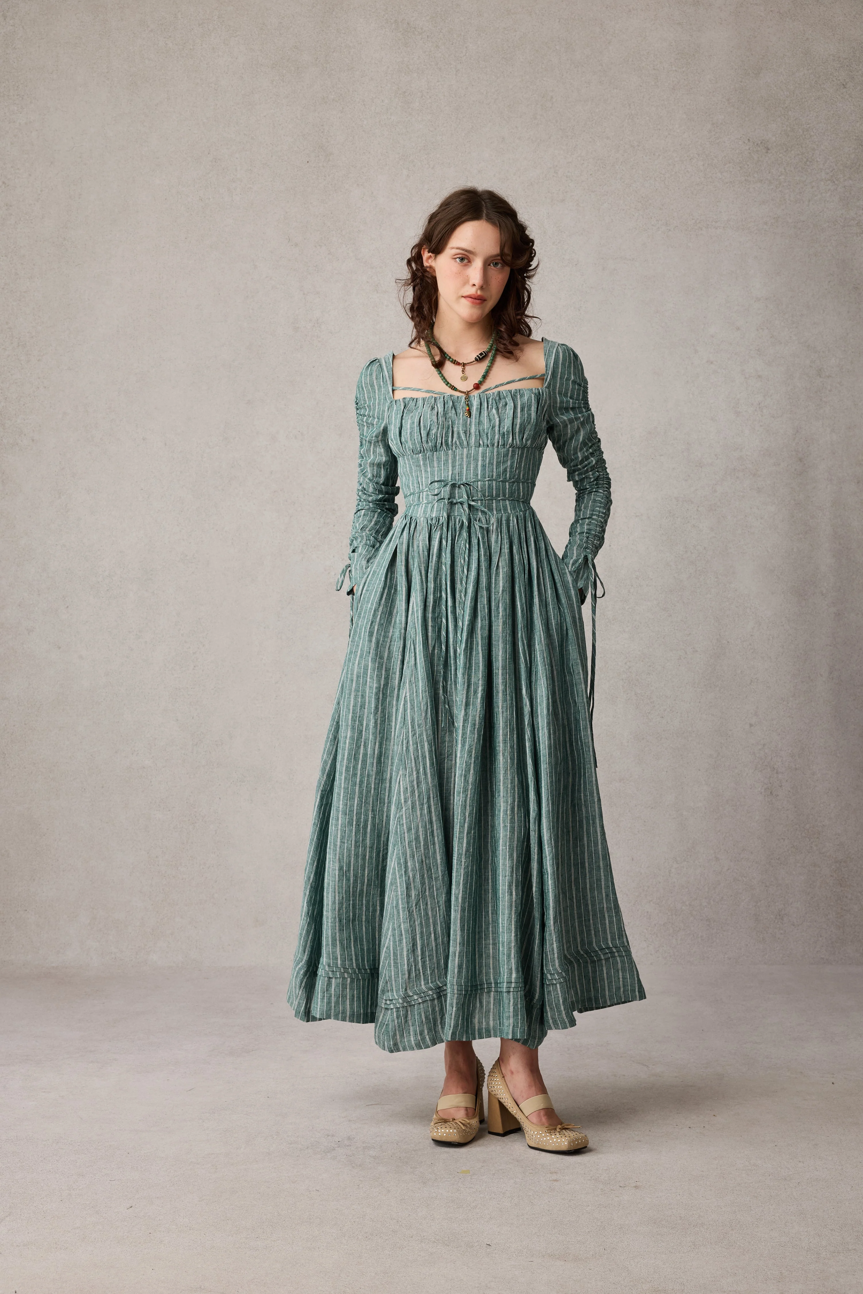 Monette 27 | Corset Linen Dress - Image 7