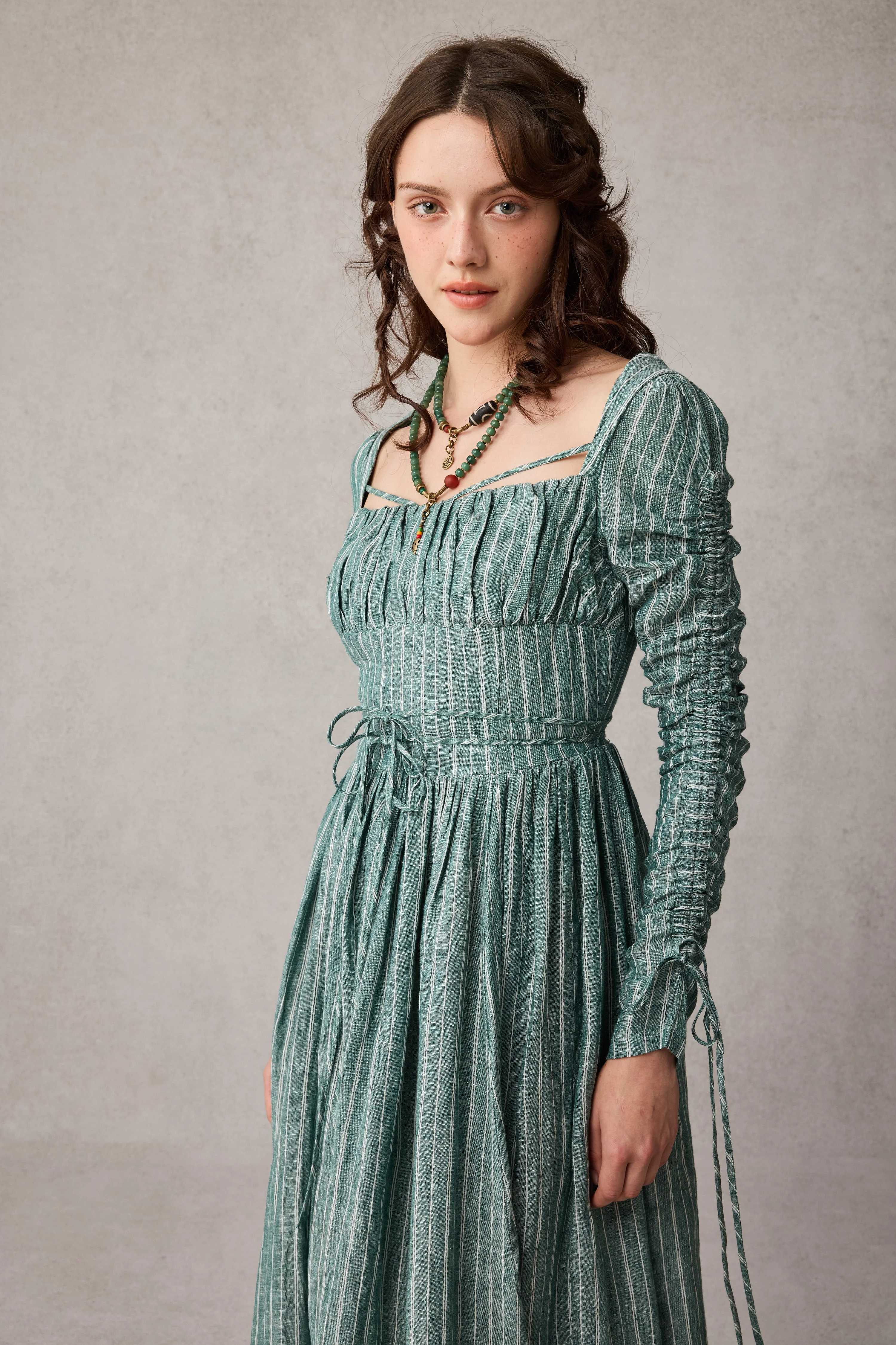 Monette 27 | Corset Linen Dress - Image 9