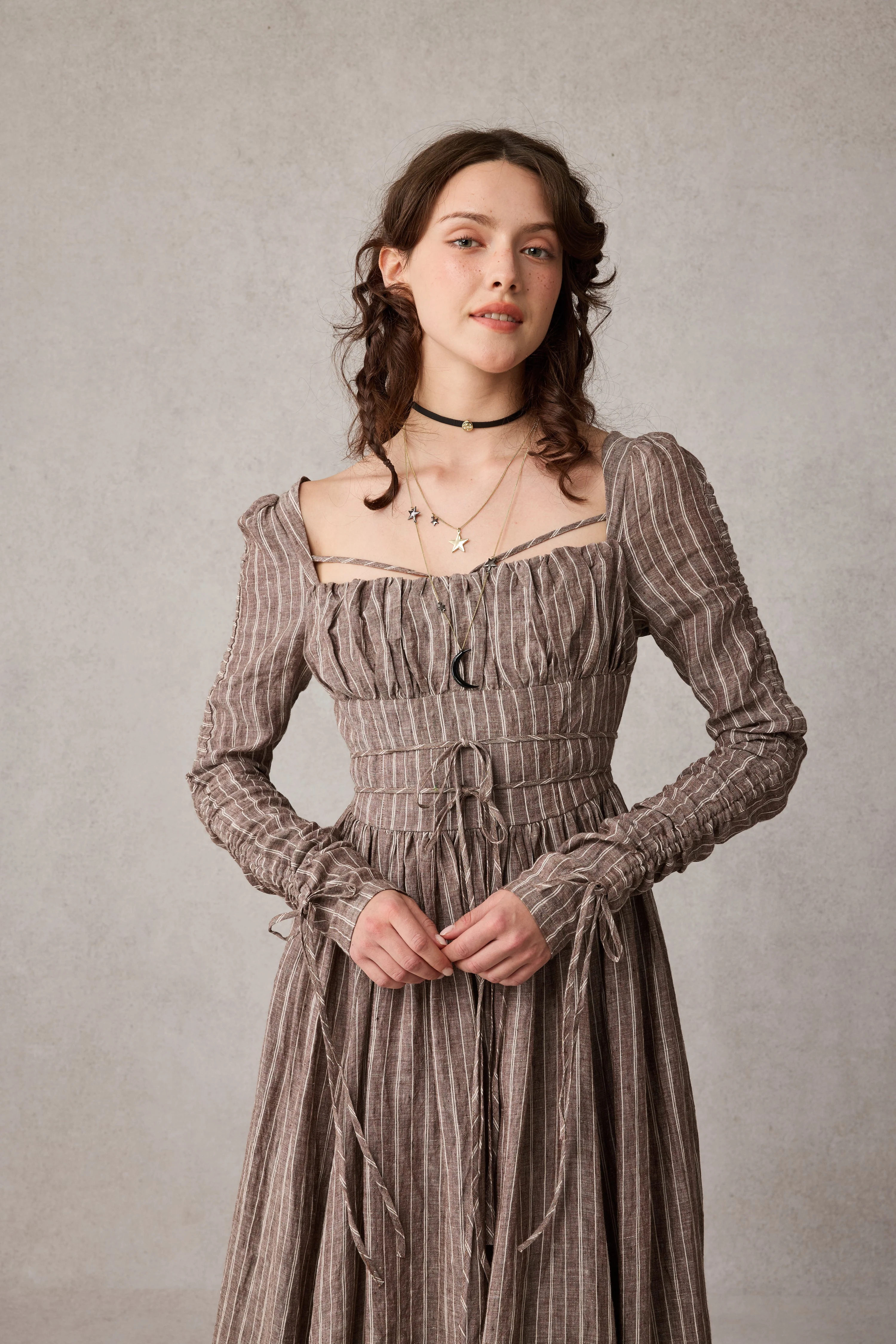 Monette 27 | Corset Linen Dress - Image 12