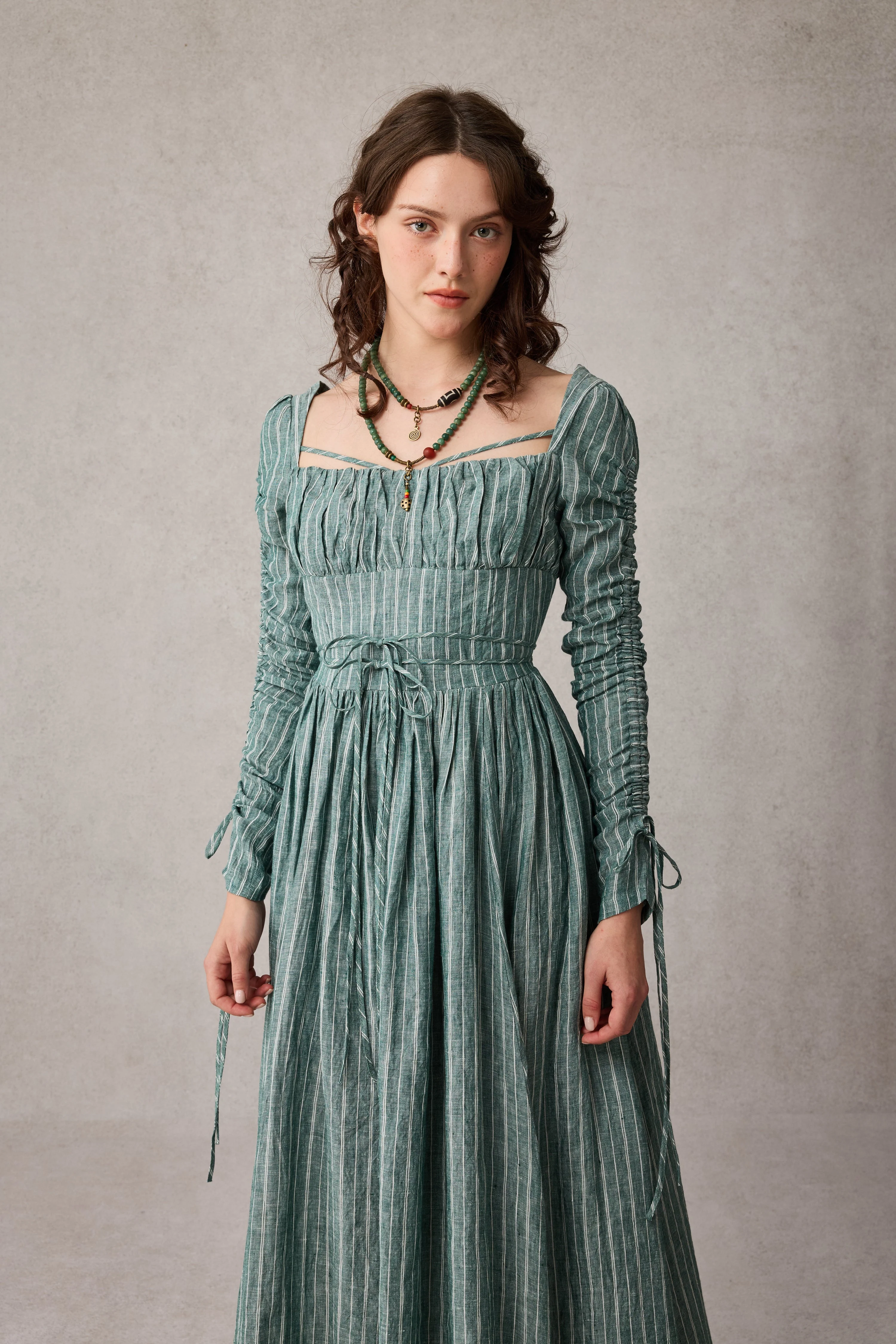 Monette 27 | Corset Linen Dress - Image 15