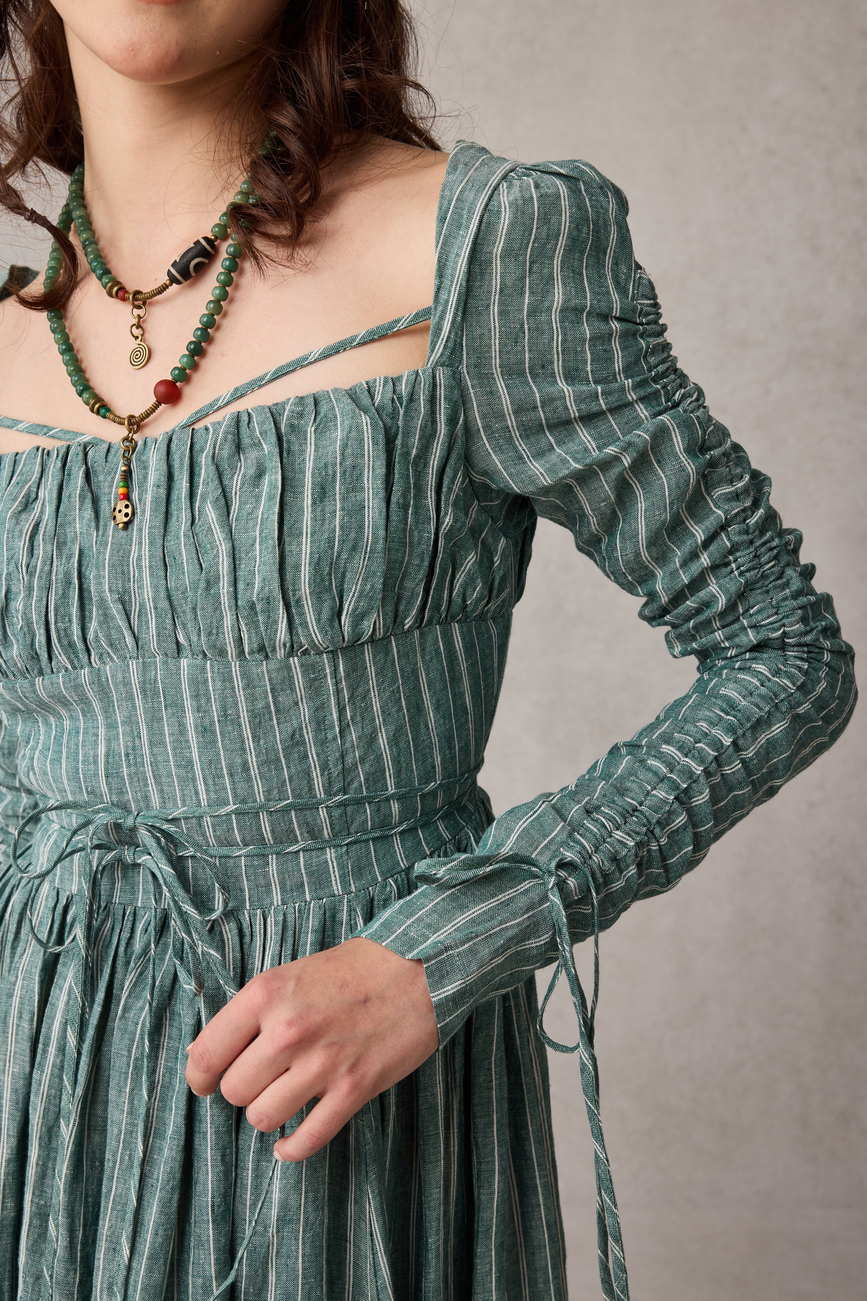 Monette 27 | Corset Linen Dress - Image 16