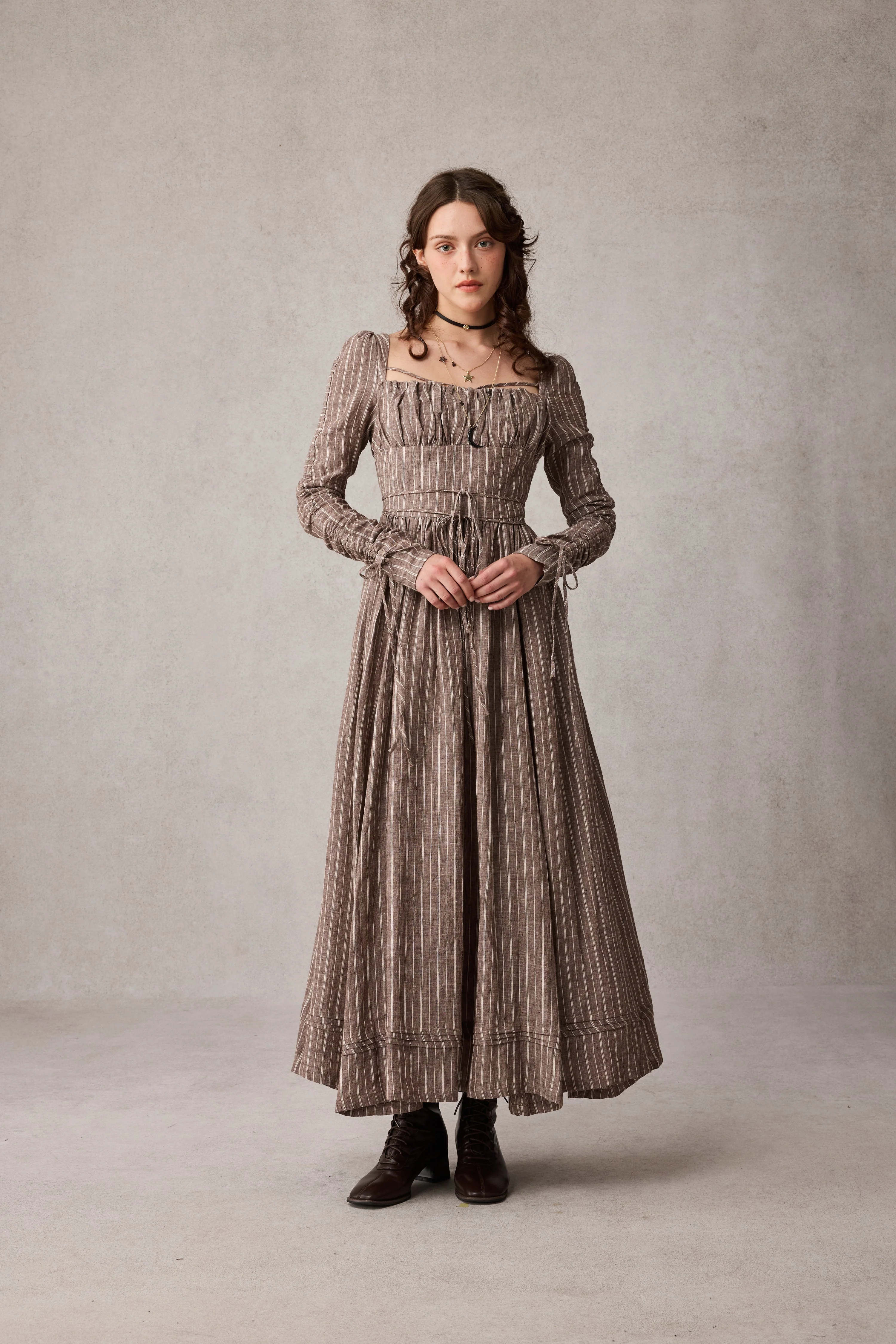 Monette 27 | Corset Linen Dress - Image 3