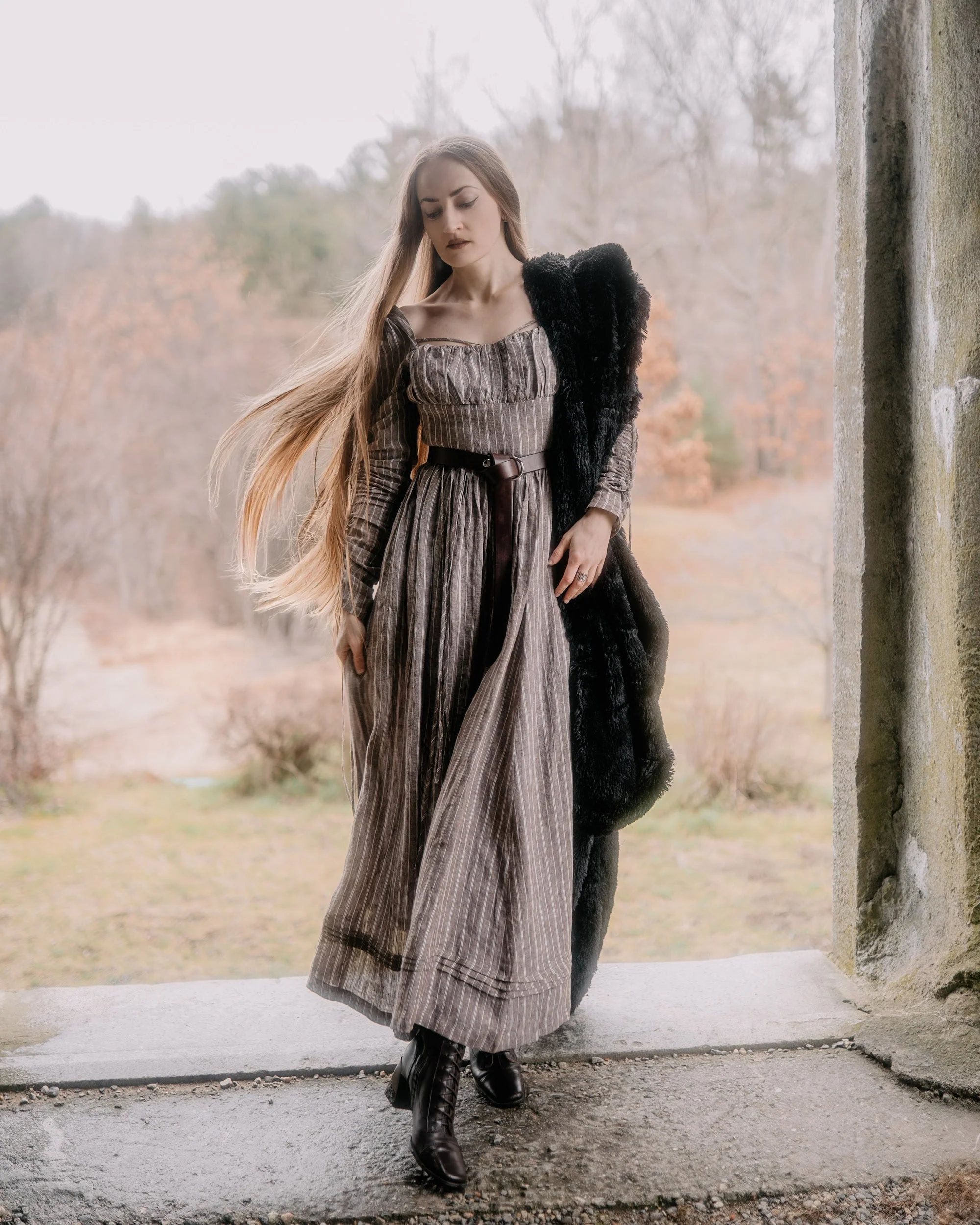 Monette 27 | Corset Linen Dress - Image 8