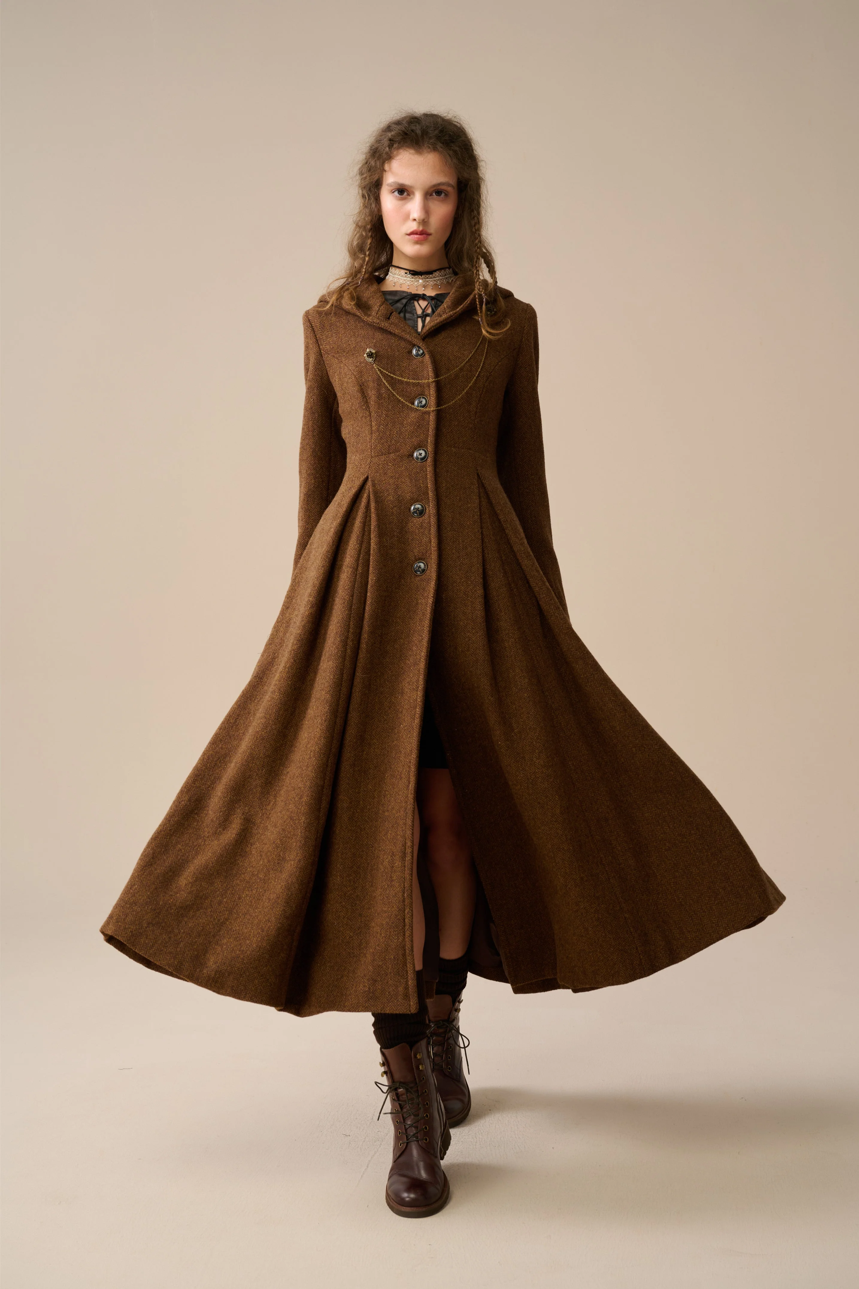 My Fair Lady 26 | Hooded Wool Coat - Image 21