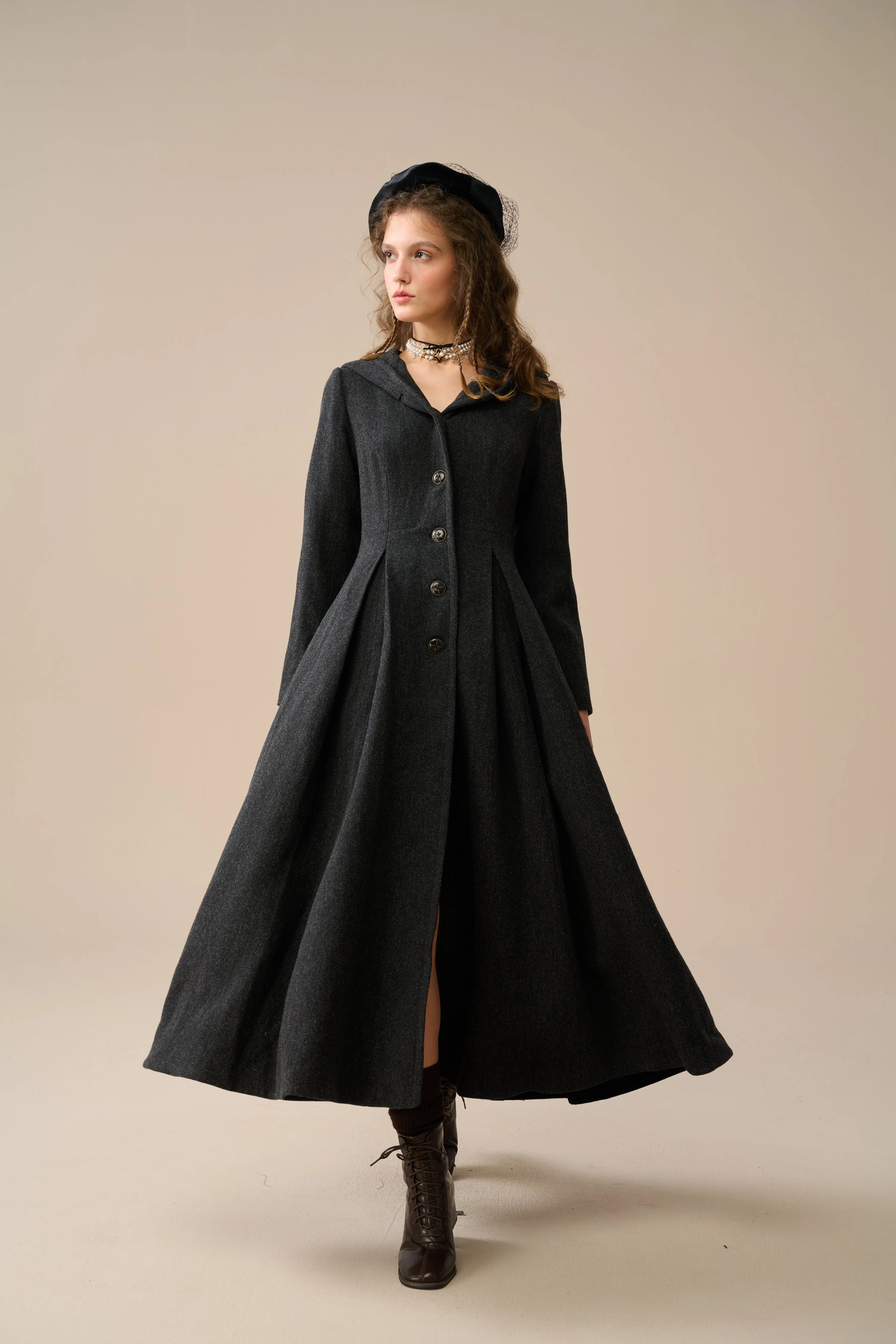 My Fair Lady 26 | Hooded Wool Coat - Image 26