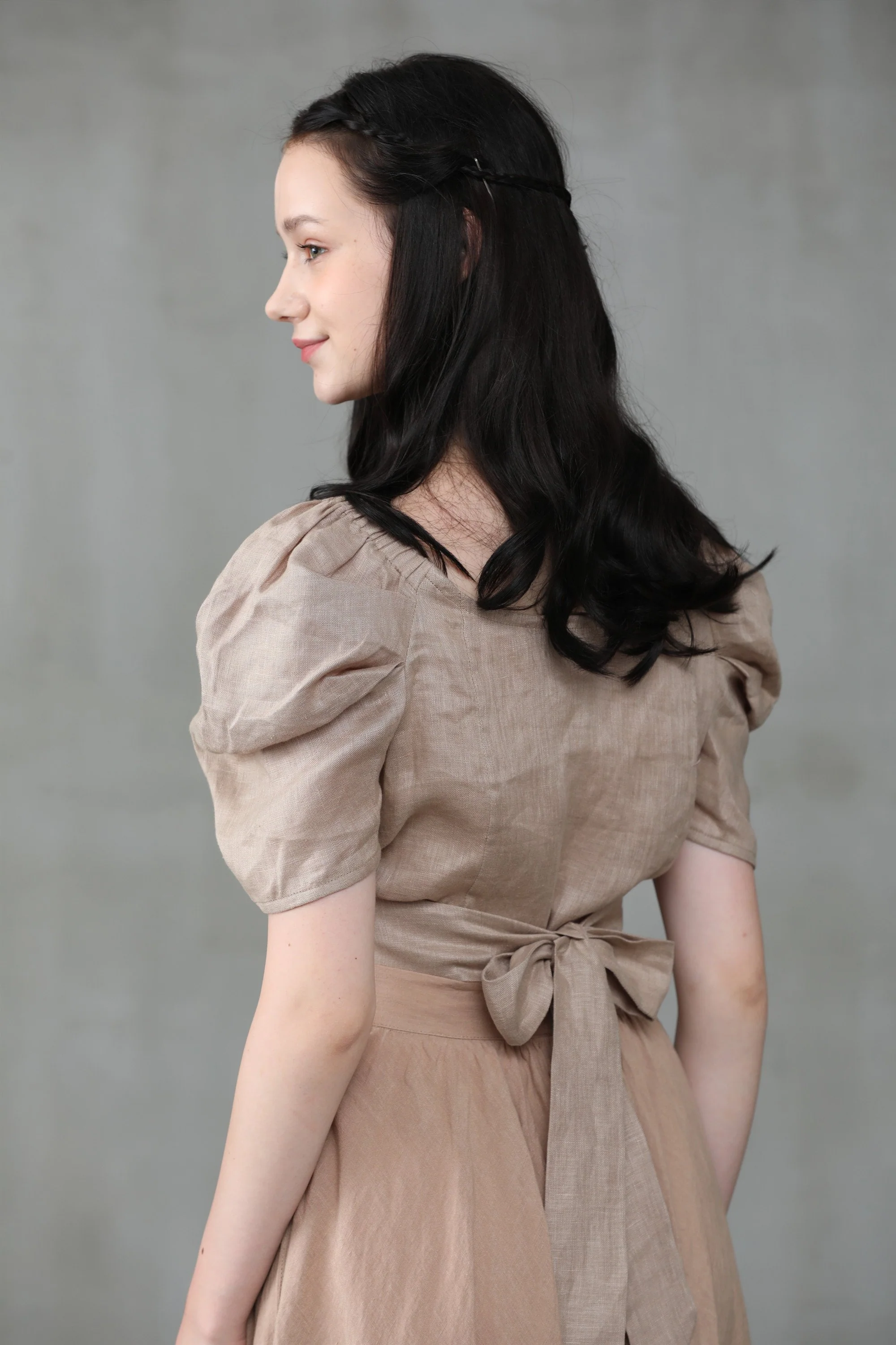 Poppy 23 | Nude linen skirt - Image 7