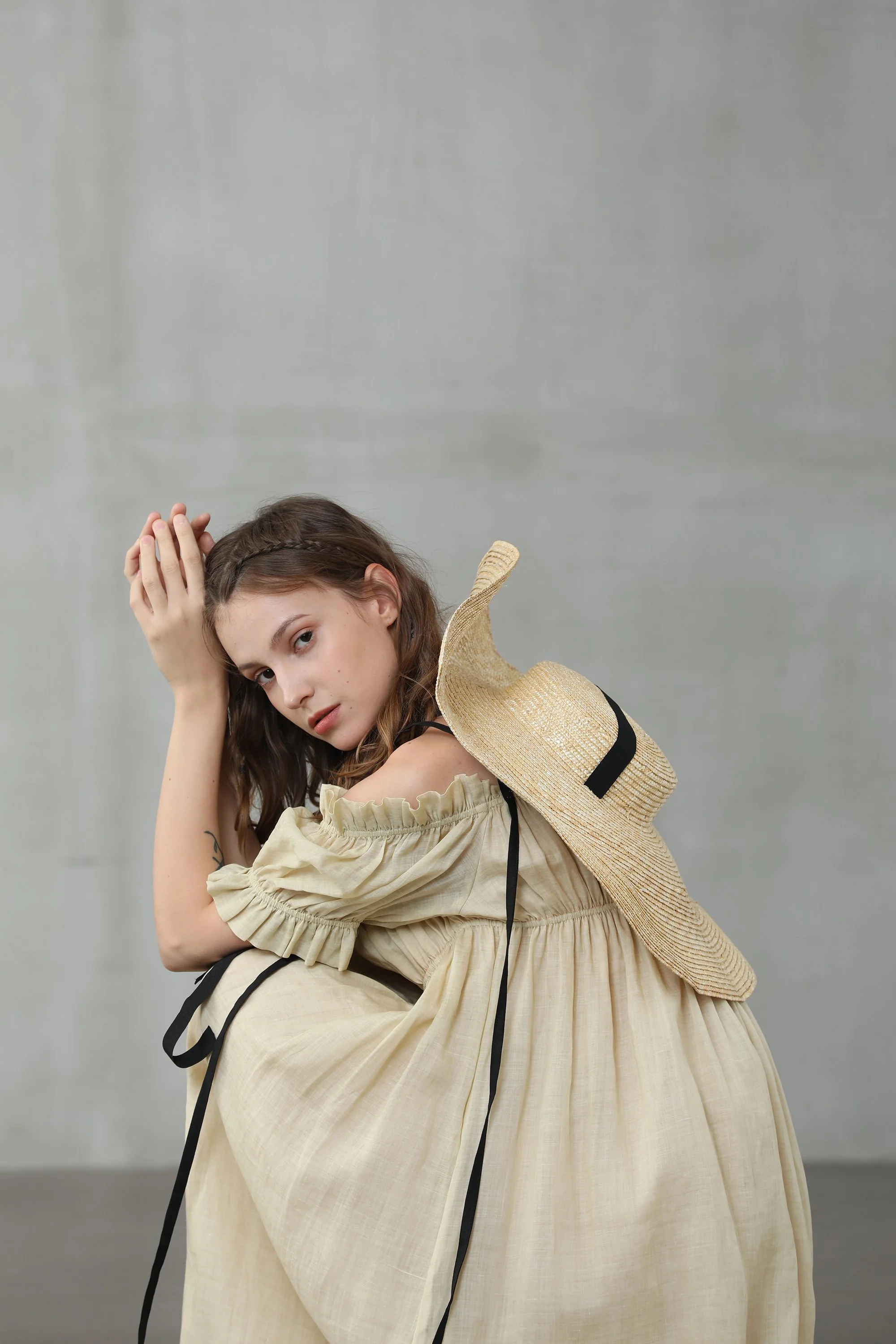 La Luna 11 | off shoulder linen dress - Image 16