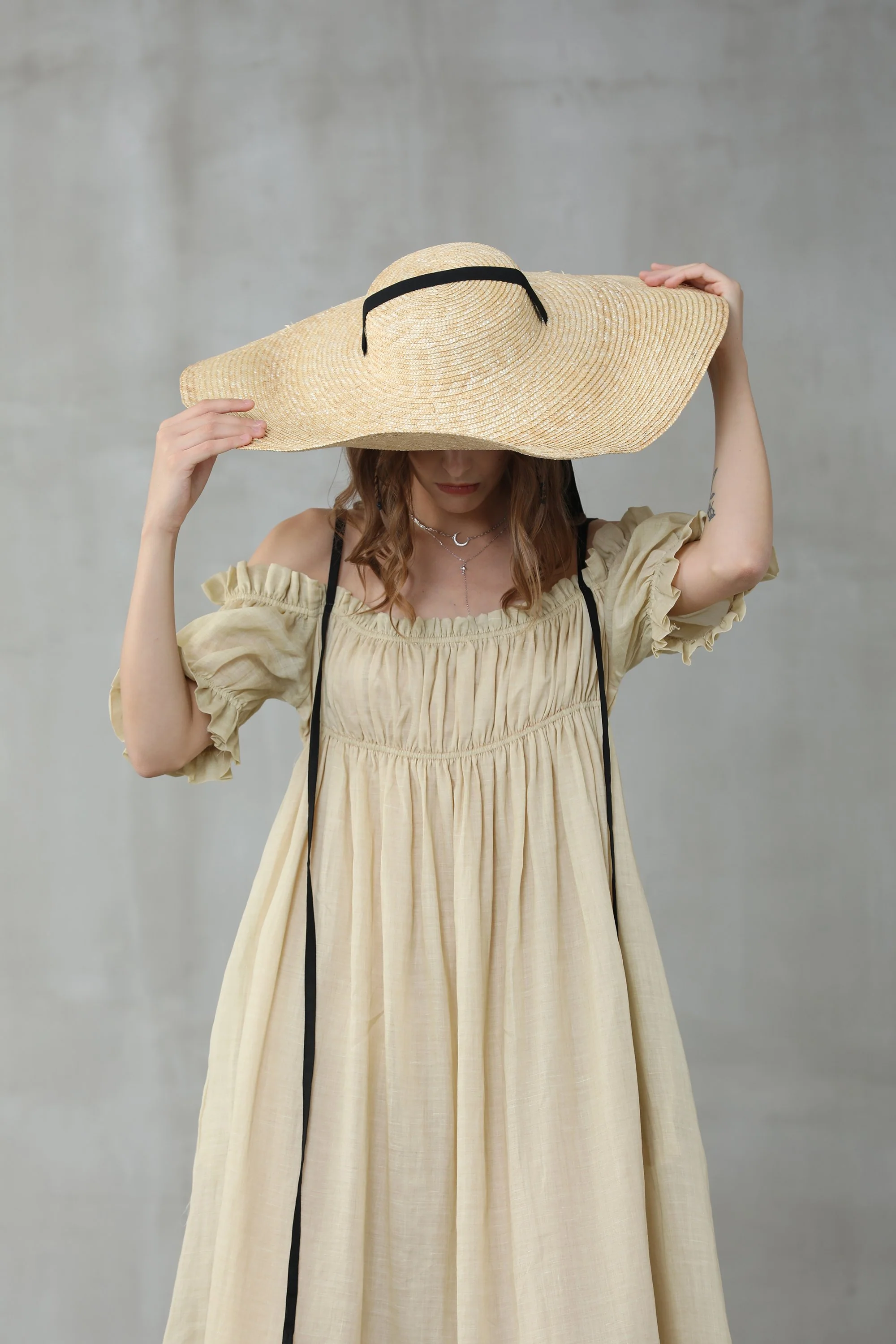 La Luna 11 | off shoulder linen dress - Image 20