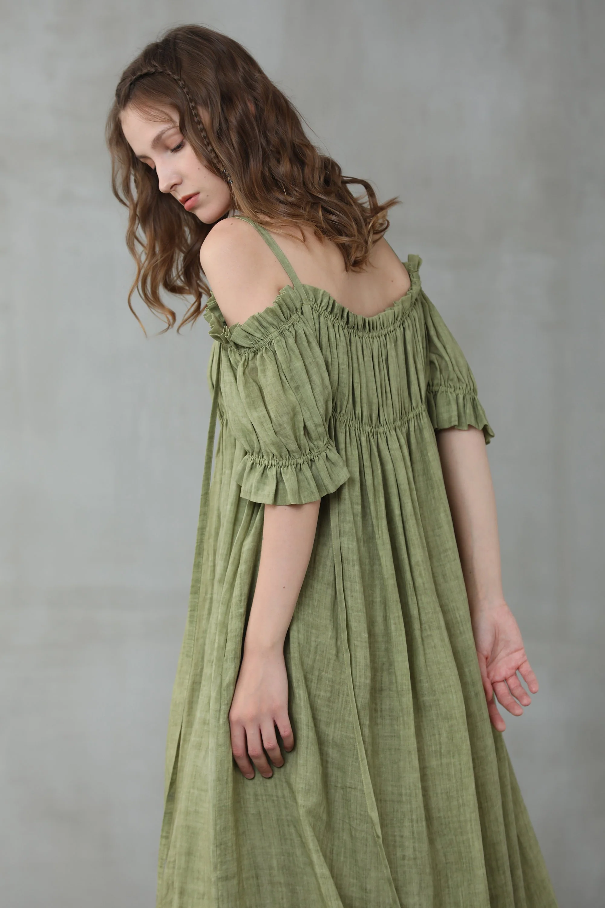La Luna 11 | off shoulder linen dress - Image 5