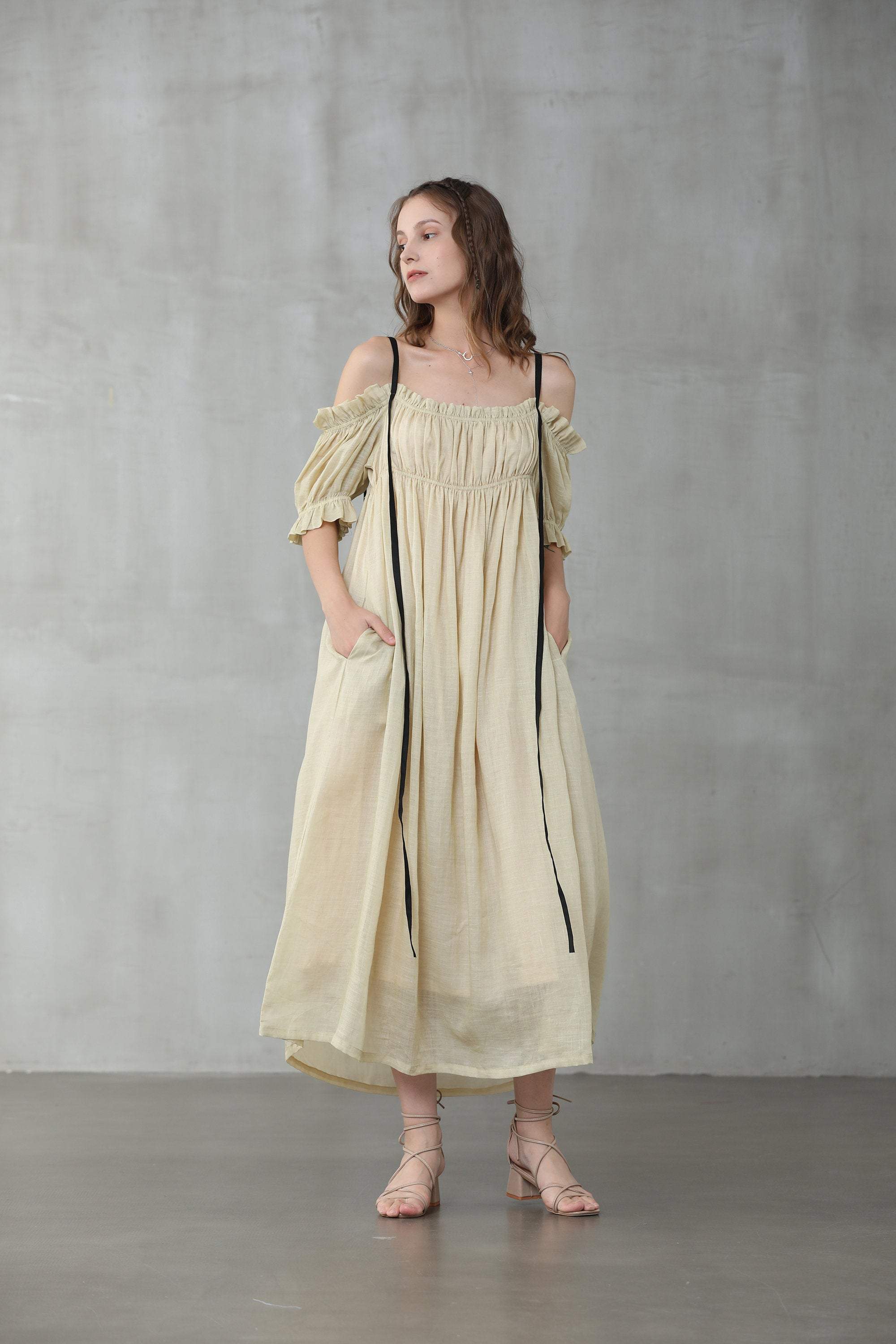 La Luna 11 | old lace linen dress - Image 11