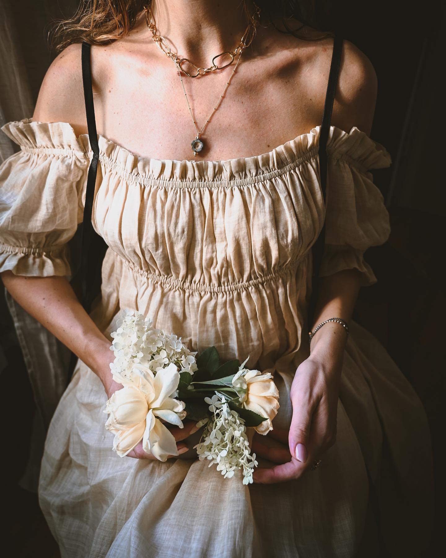 La Luna 11 | old lace linen dress - Image 21