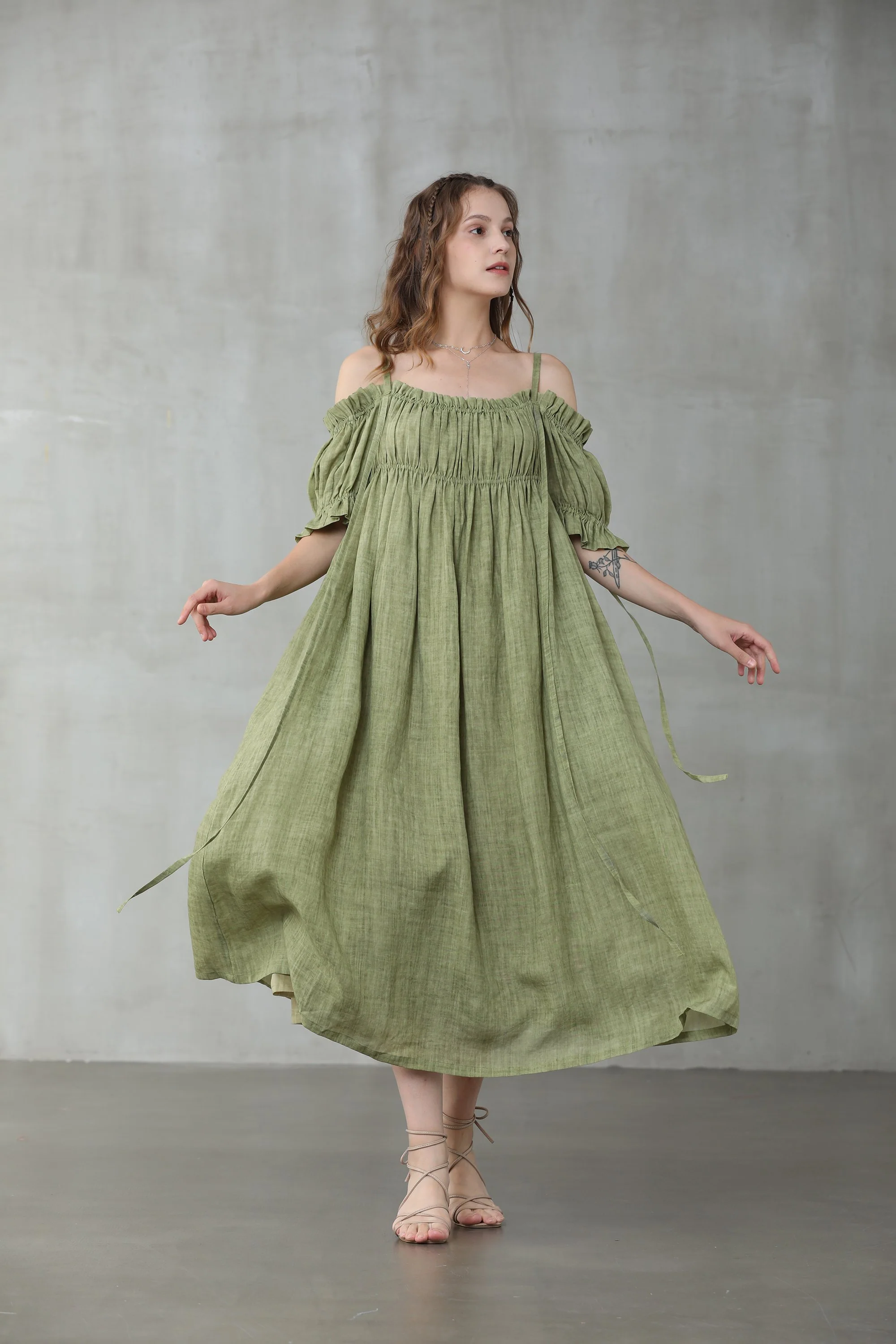 La Luna 11 | old lace linen dress - Image 22