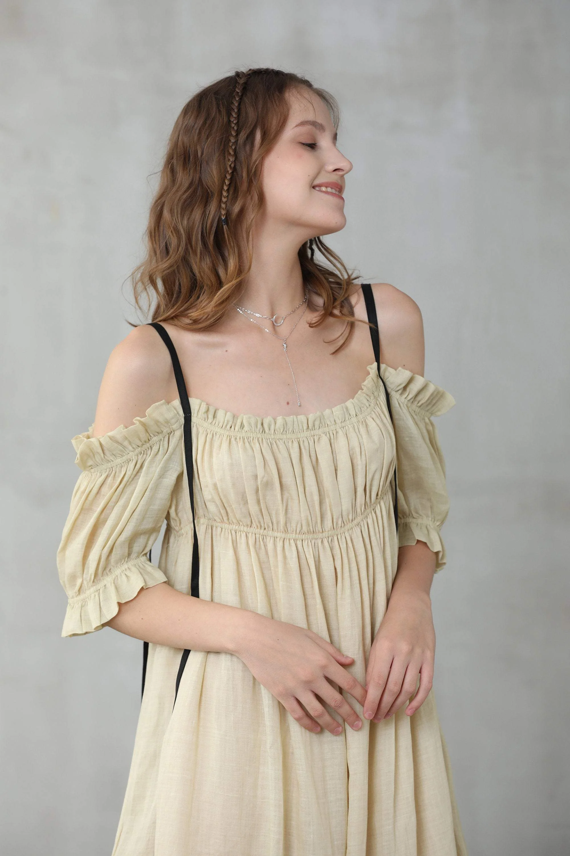 La Luna 11 | old lace linen dress - Image 8