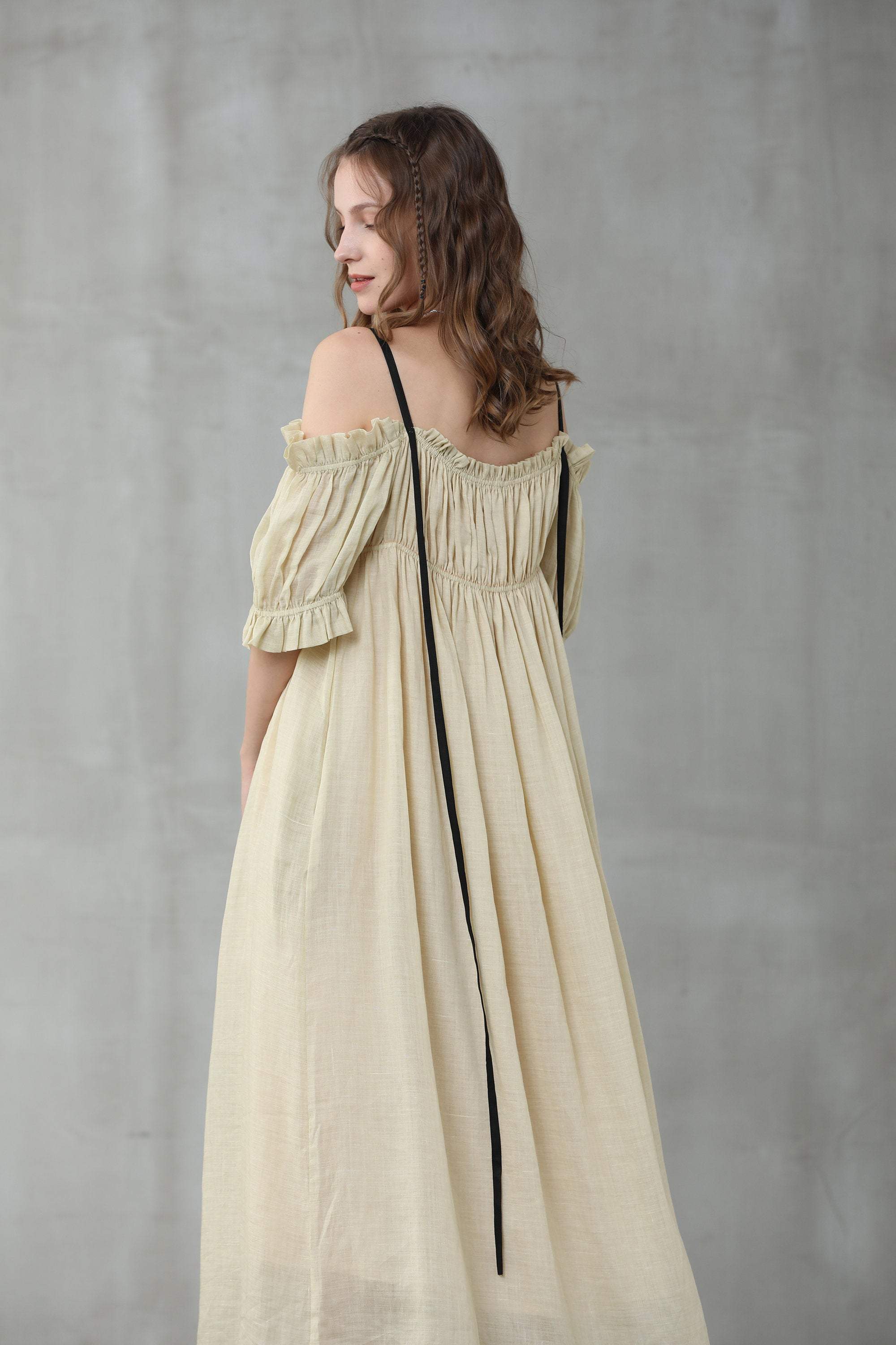 La Luna 11 | old lace linen dress - Image 9