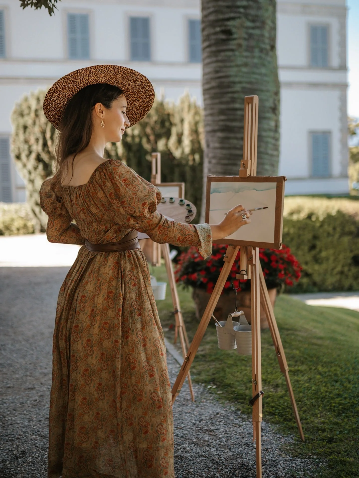 Paisley 11 | Elegant Floral Linen Dress - Image 14