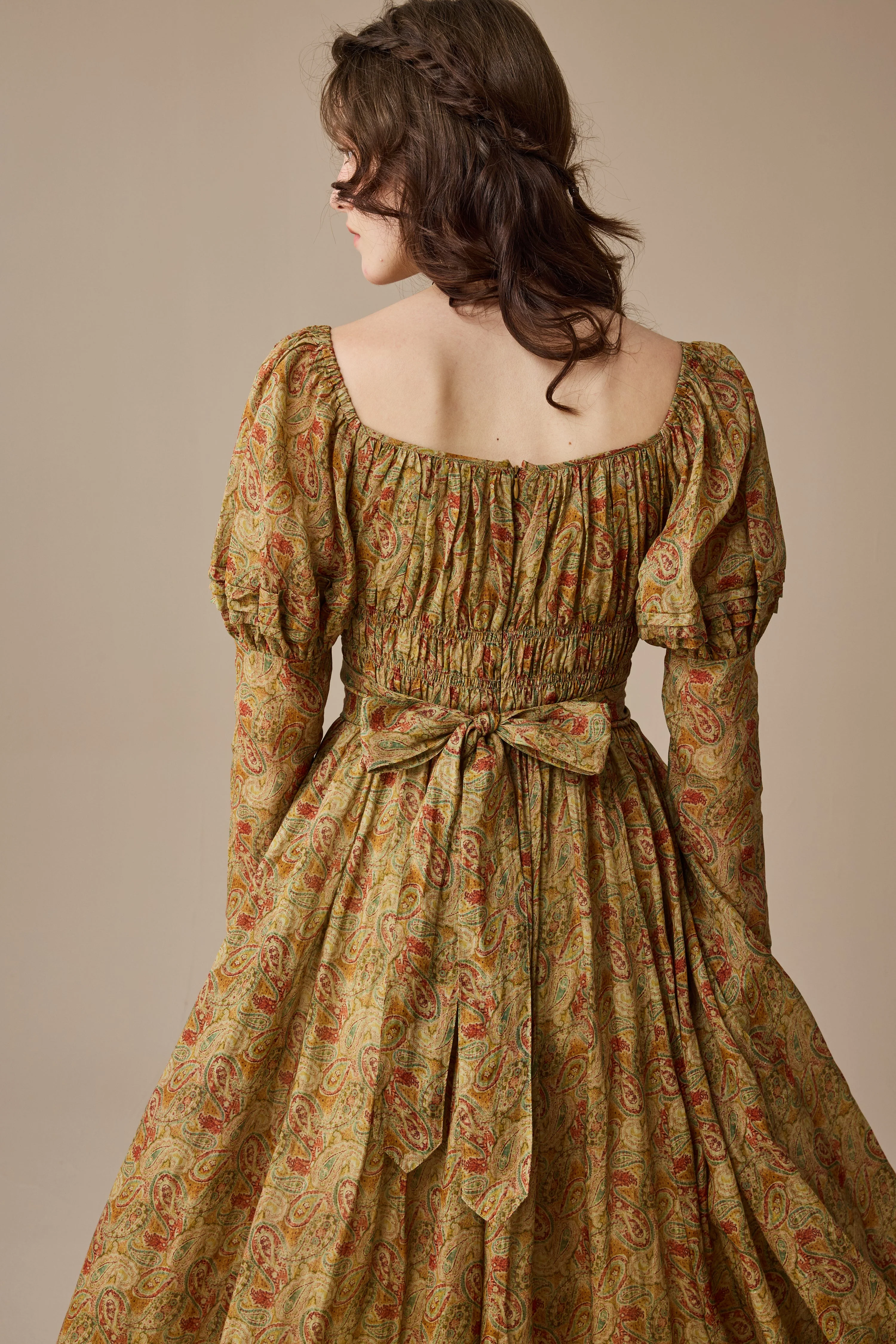 Paisley 11 | Elegant Floral Linen Dress - Image 23