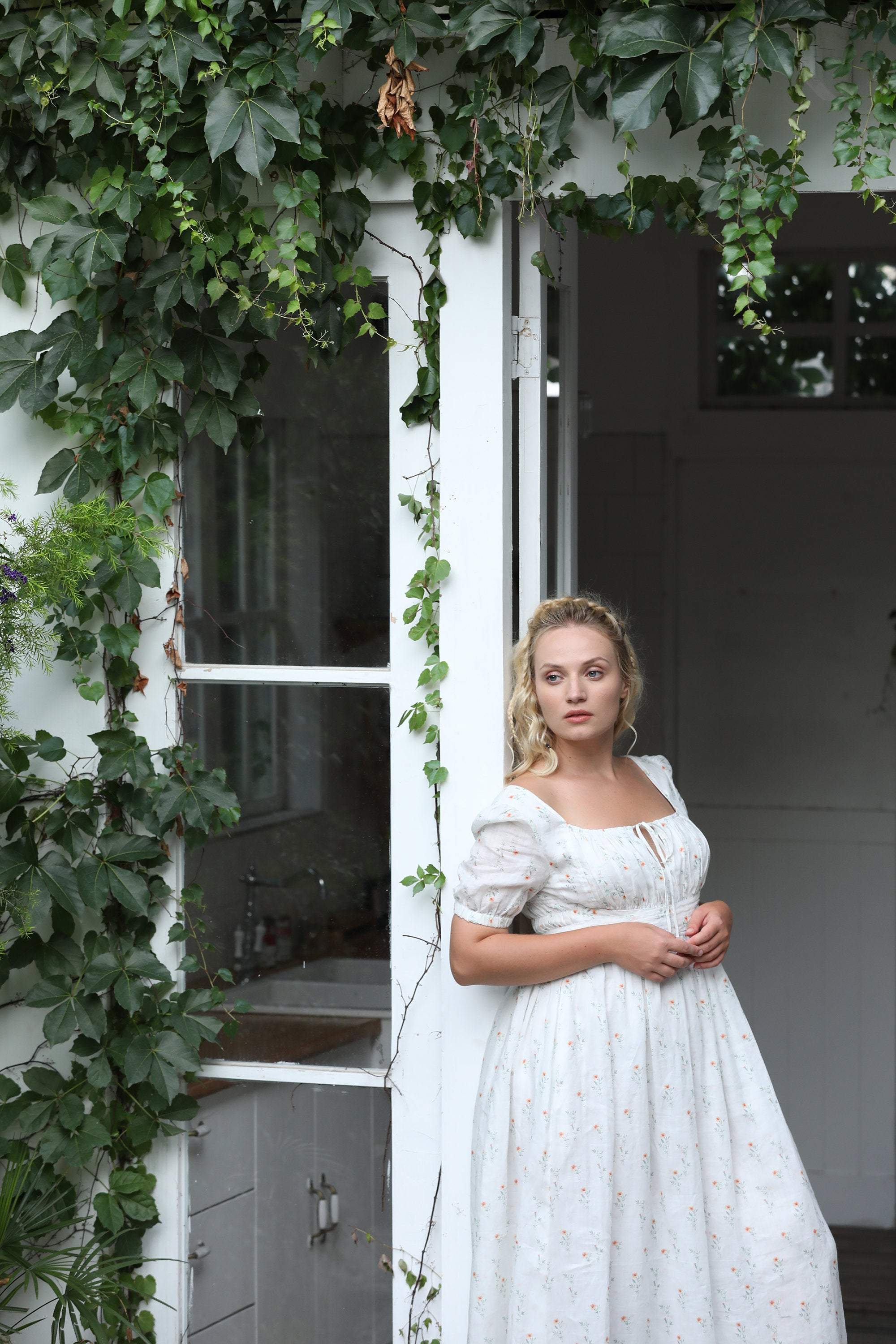 BERGAMOTE 20 |Floral Linen Dress - Image 16