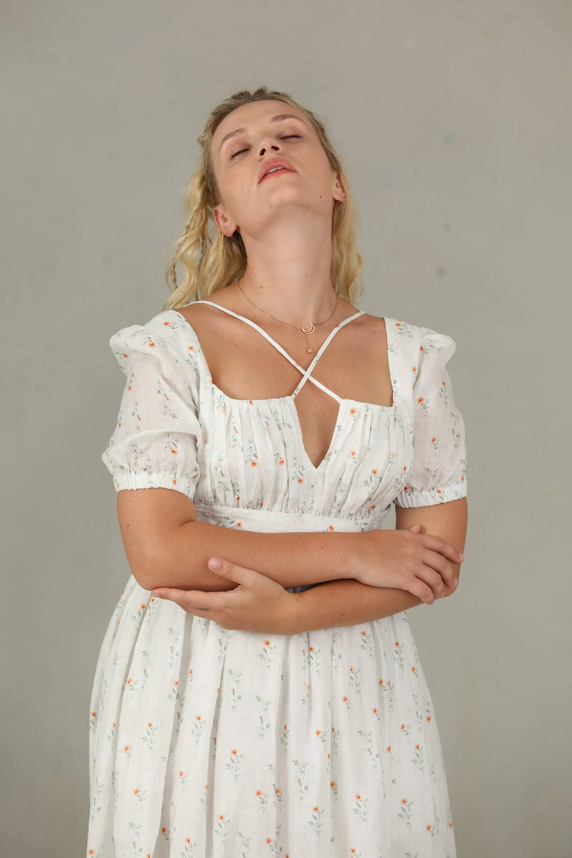 BERGAMOTE 20 |Floral Linen Dress - Image 17