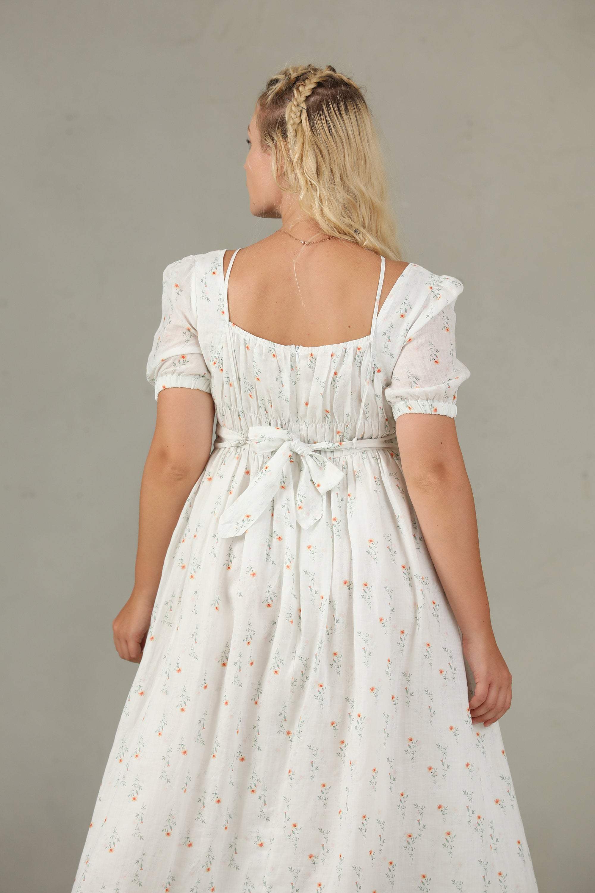 BERGAMOTE 20 |Floral Linen Dress - Image 20
