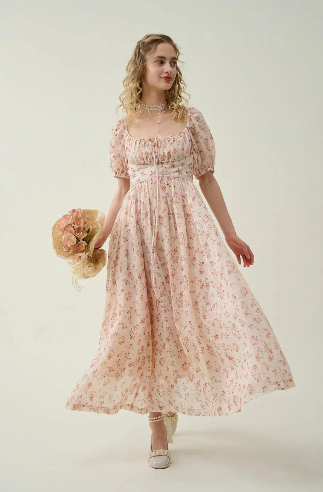 BERGAMOTE 20 |Floral Linen Dress - Image 30