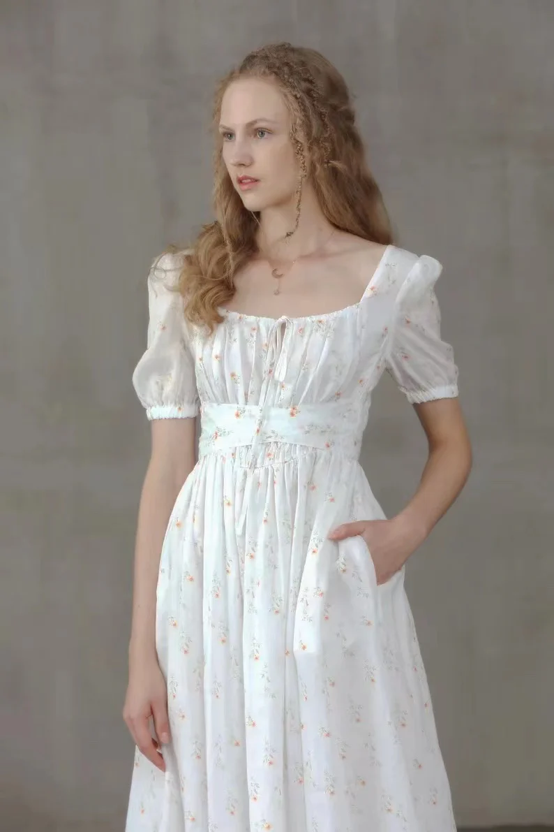 BERGAMOTE 20 |Floral Linen Dress - Image 5