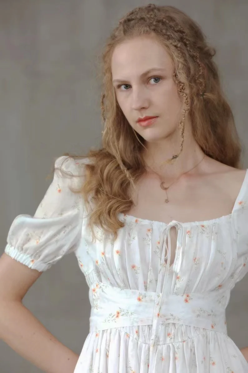 BERGAMOTE 20 |Floral Linen Dress - Image 6