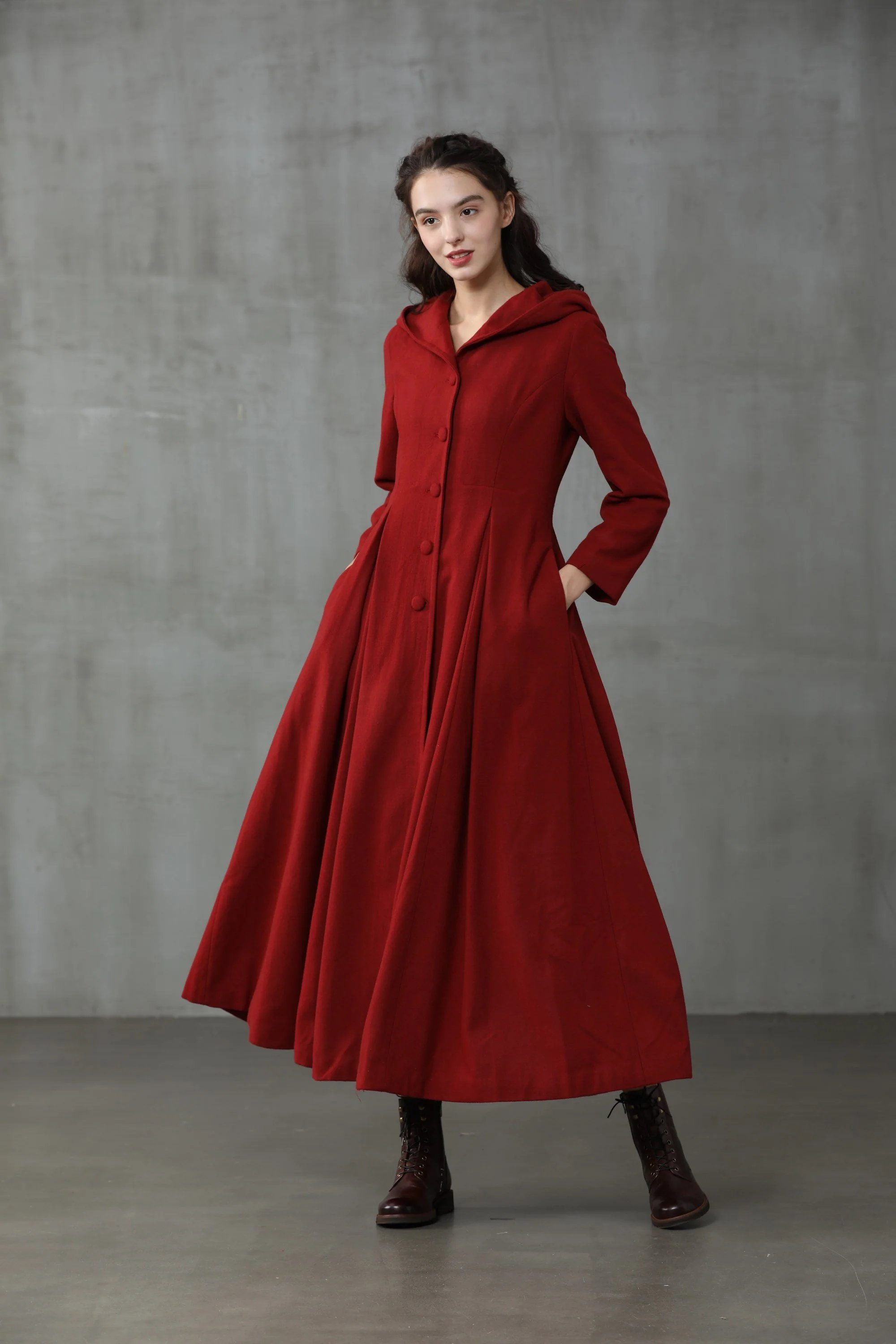 My Fair Lady 26 | Hooded Wool Coat - Image 13
