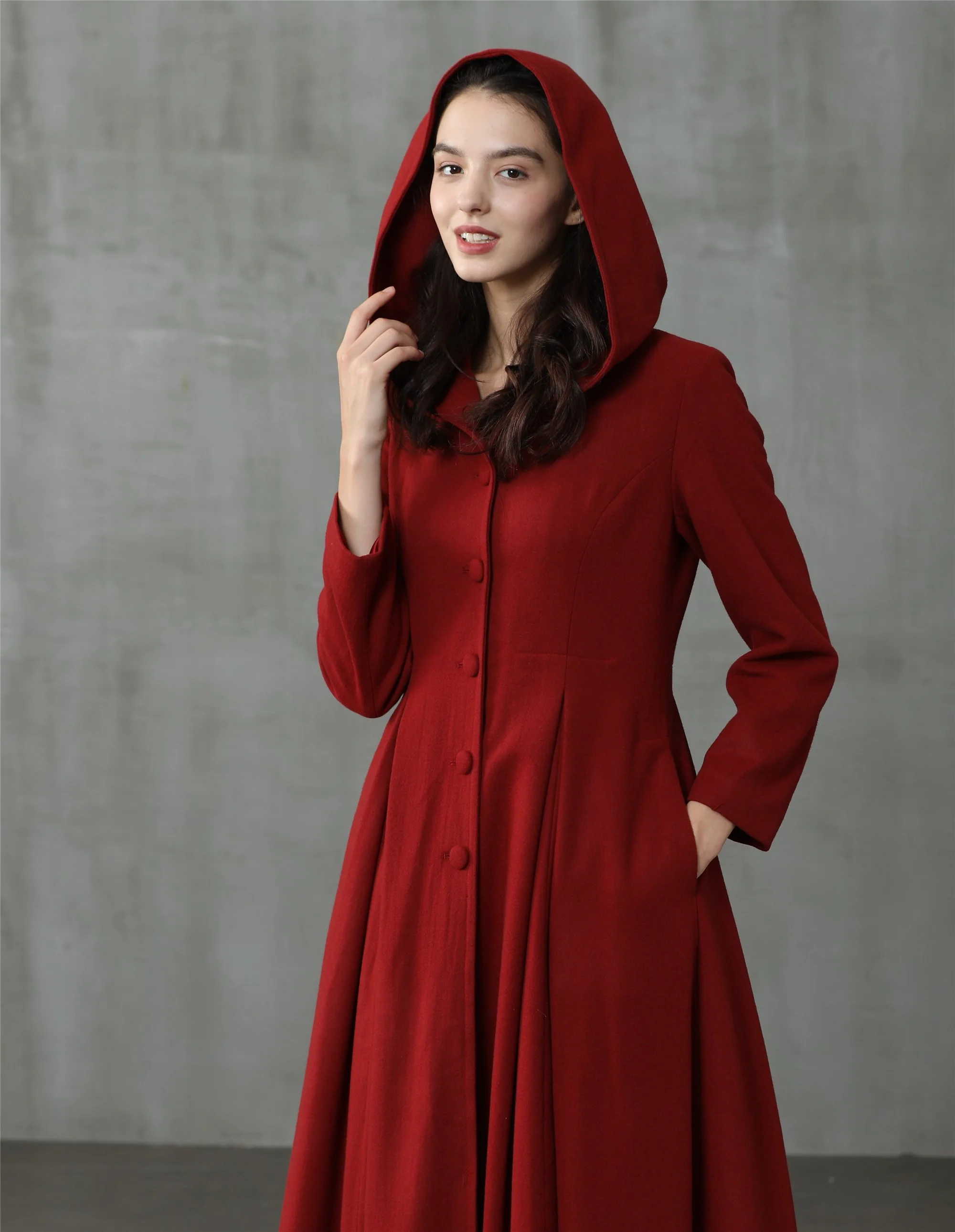 My Fair Lady 26 | Hooded Wool Coat - Image 5
