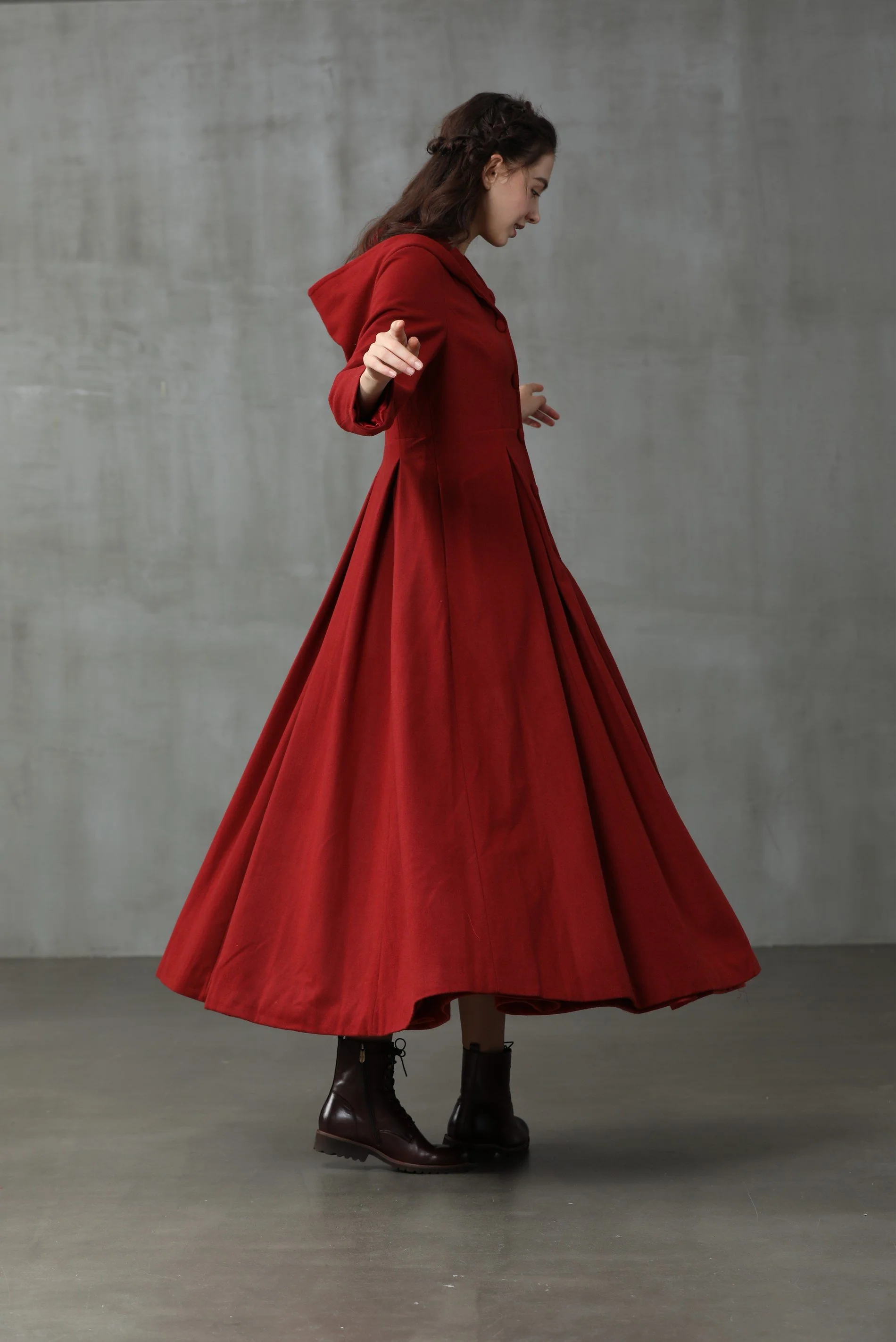 My Fair Lady 26 | Hooded Wool Coat - Image 7