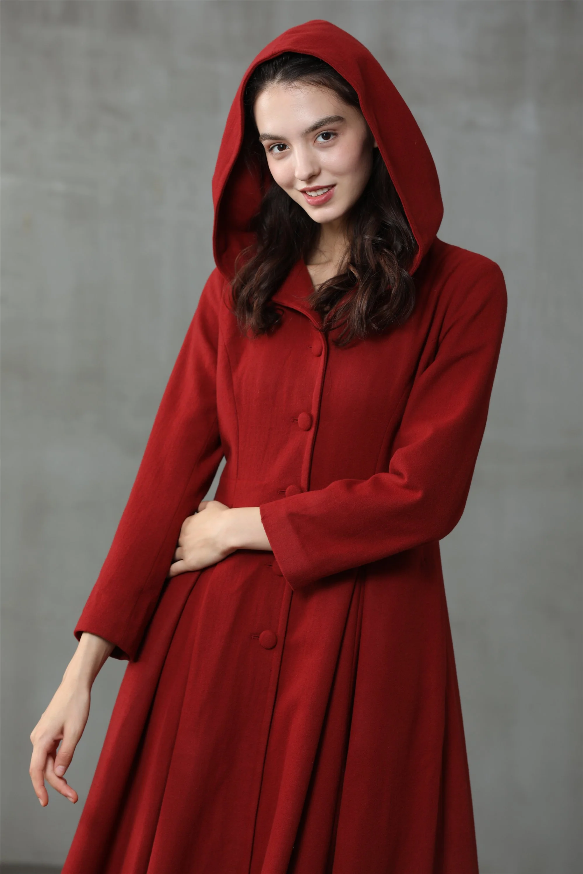 My Fair Lady 26 | Hooded Wool Coat - Image 9