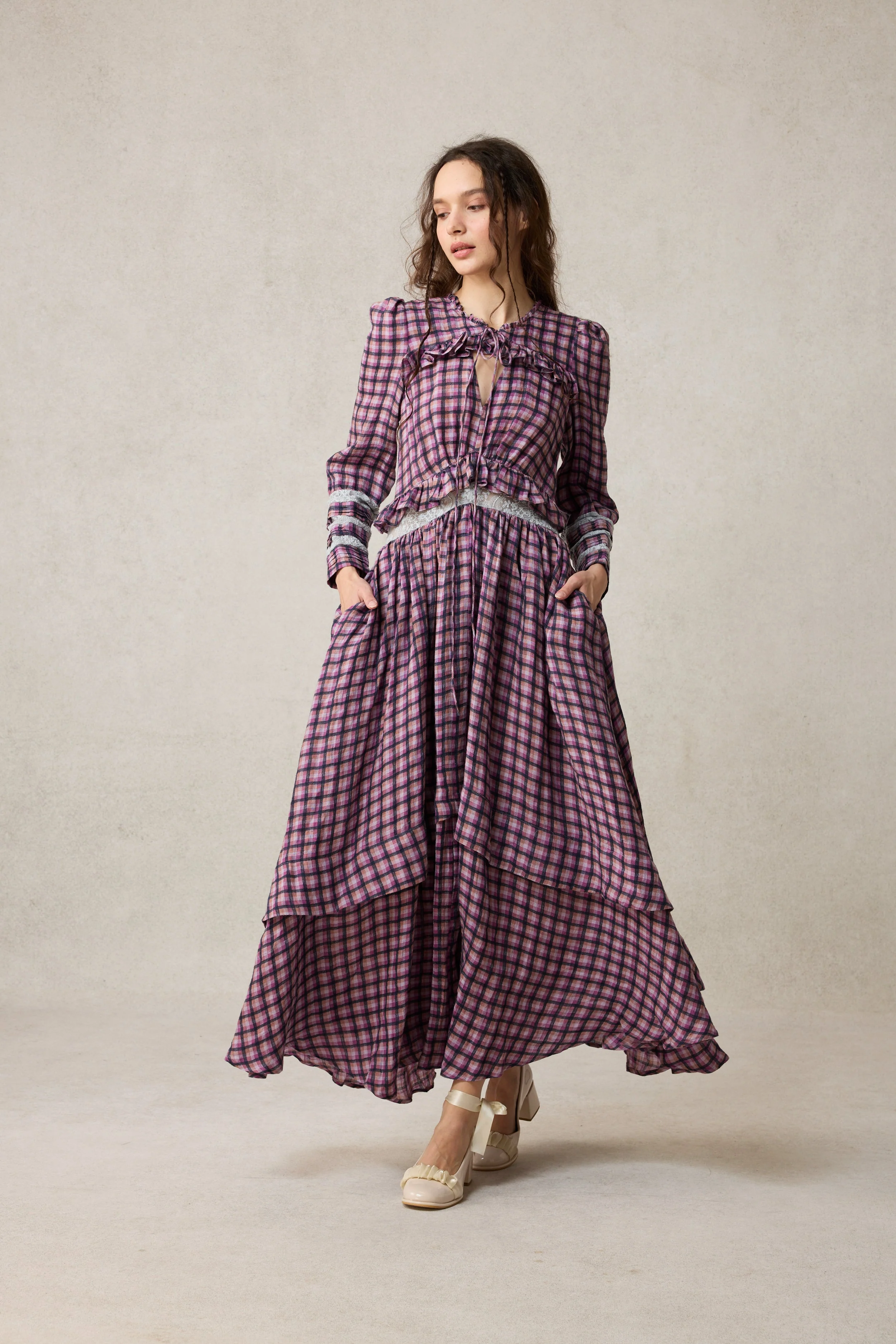 Rosewood 17 | Lace Linen Dress Gown - Image 9