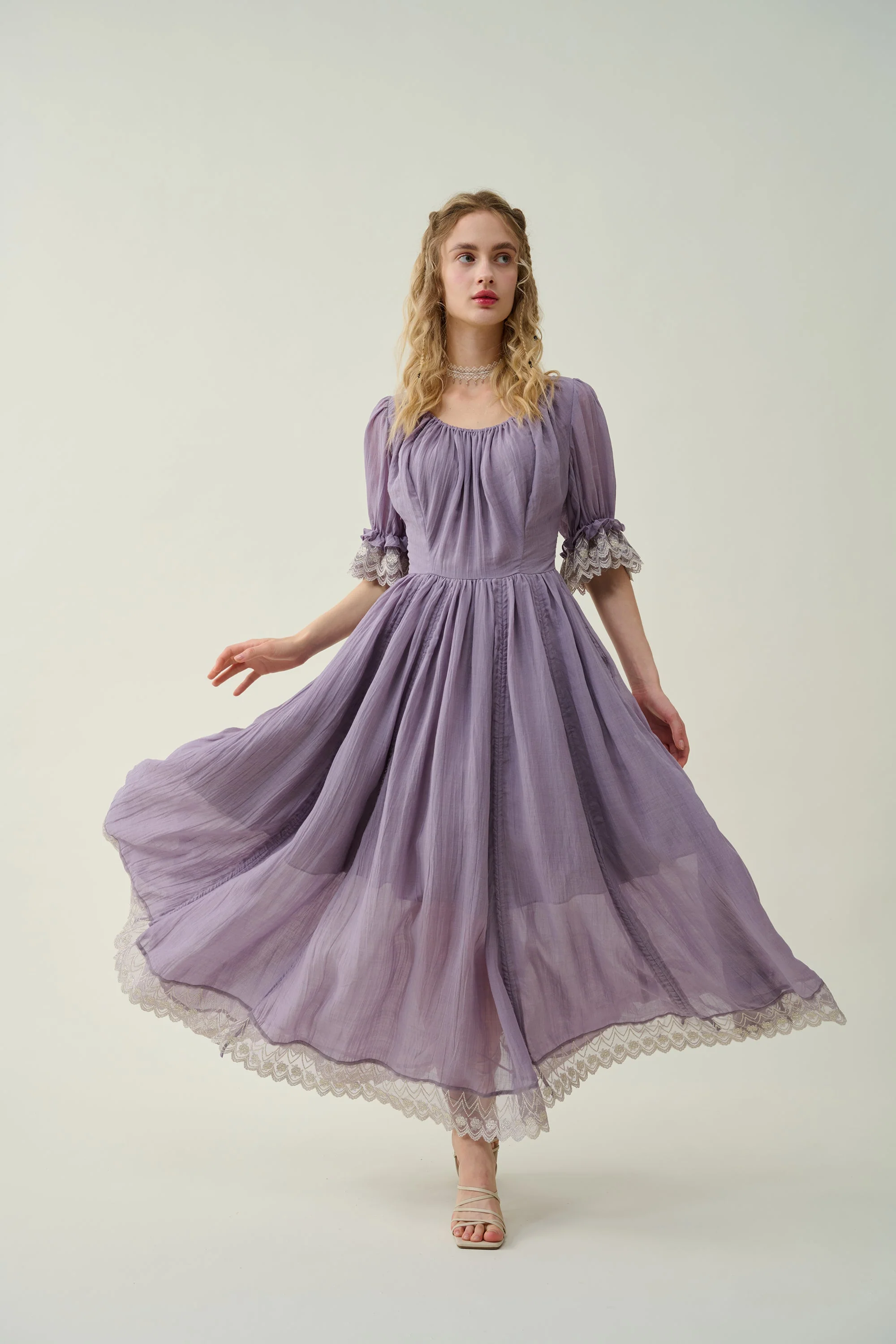 Elowen 27 | Lace Linen dress gown ( 2 way to wear ) - Image 11