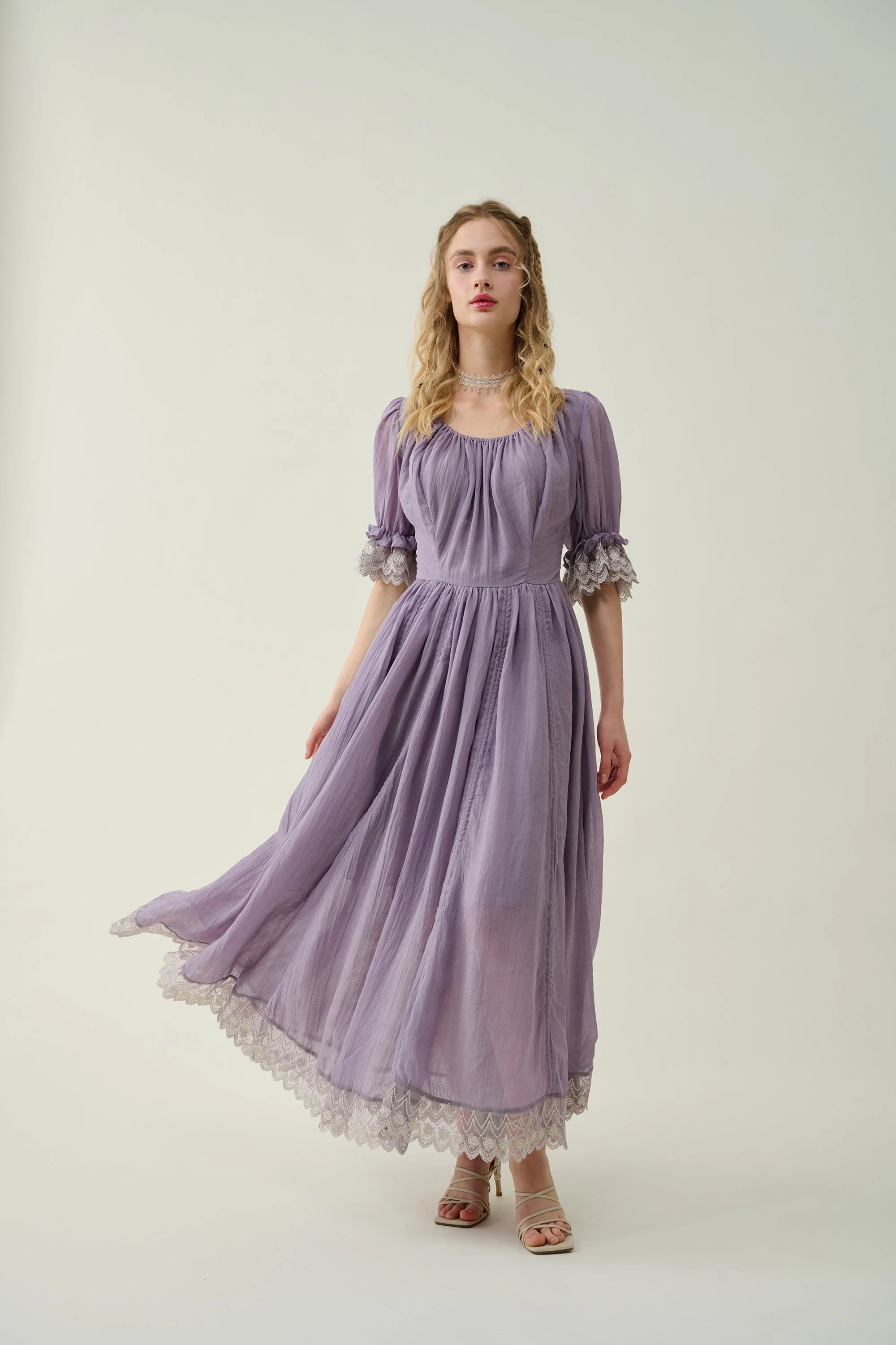 Elowen 27 | Lace Linen dress gown ( 2 way to wear ) - Image 23